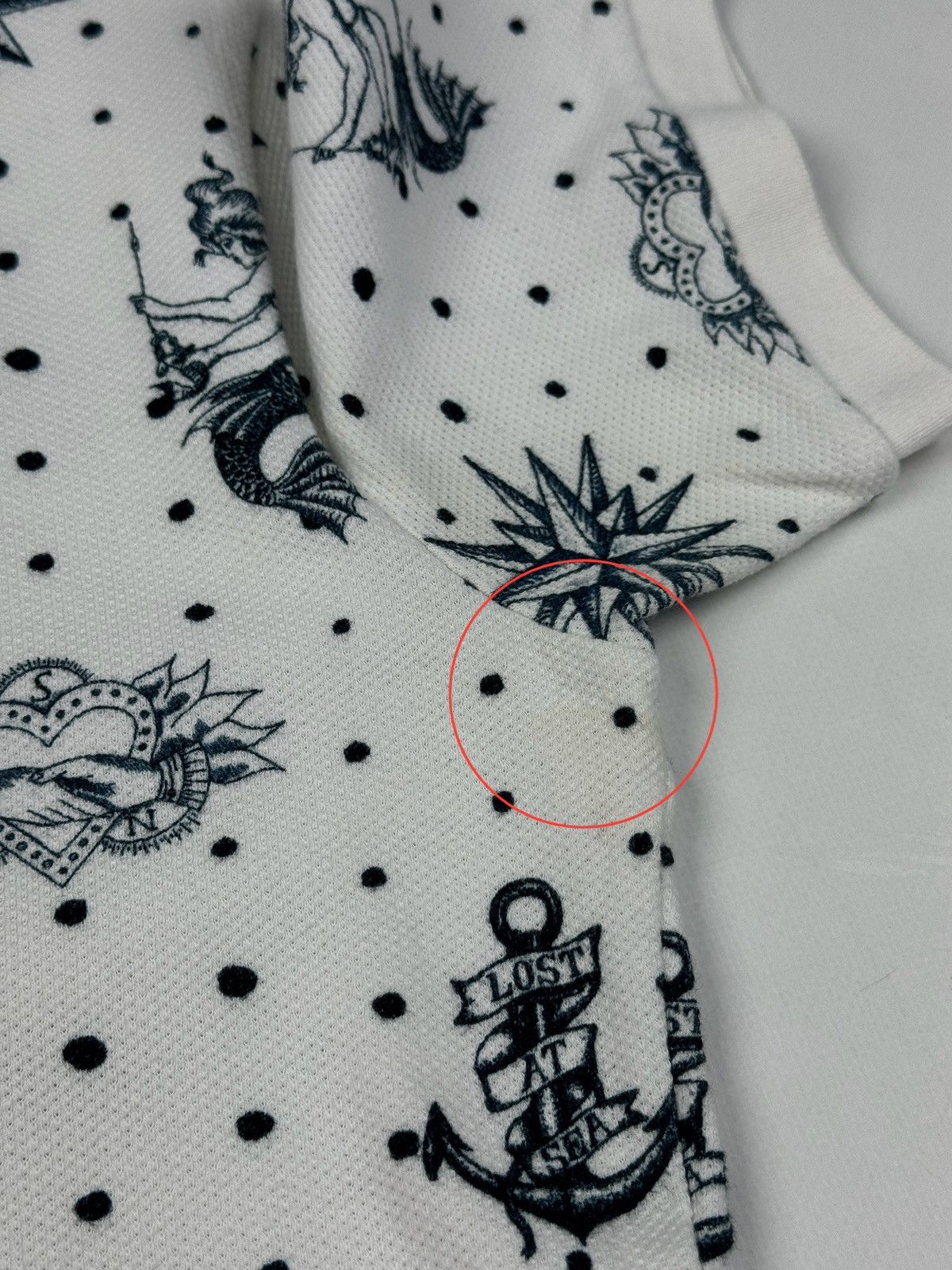 Alexander McQueen × Designer ALEXANDER MCQUEEN Lost At Sea Tattoo Printed Polo Shirt Size US S / EU 44-46 / 1 - 9 Thumbnail