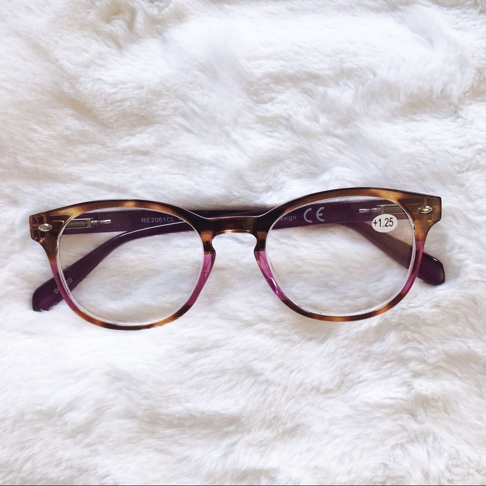 Other Hector Purple & Brown Round Rim Reader Glass Size ONE SIZE - 1 Thumbnail