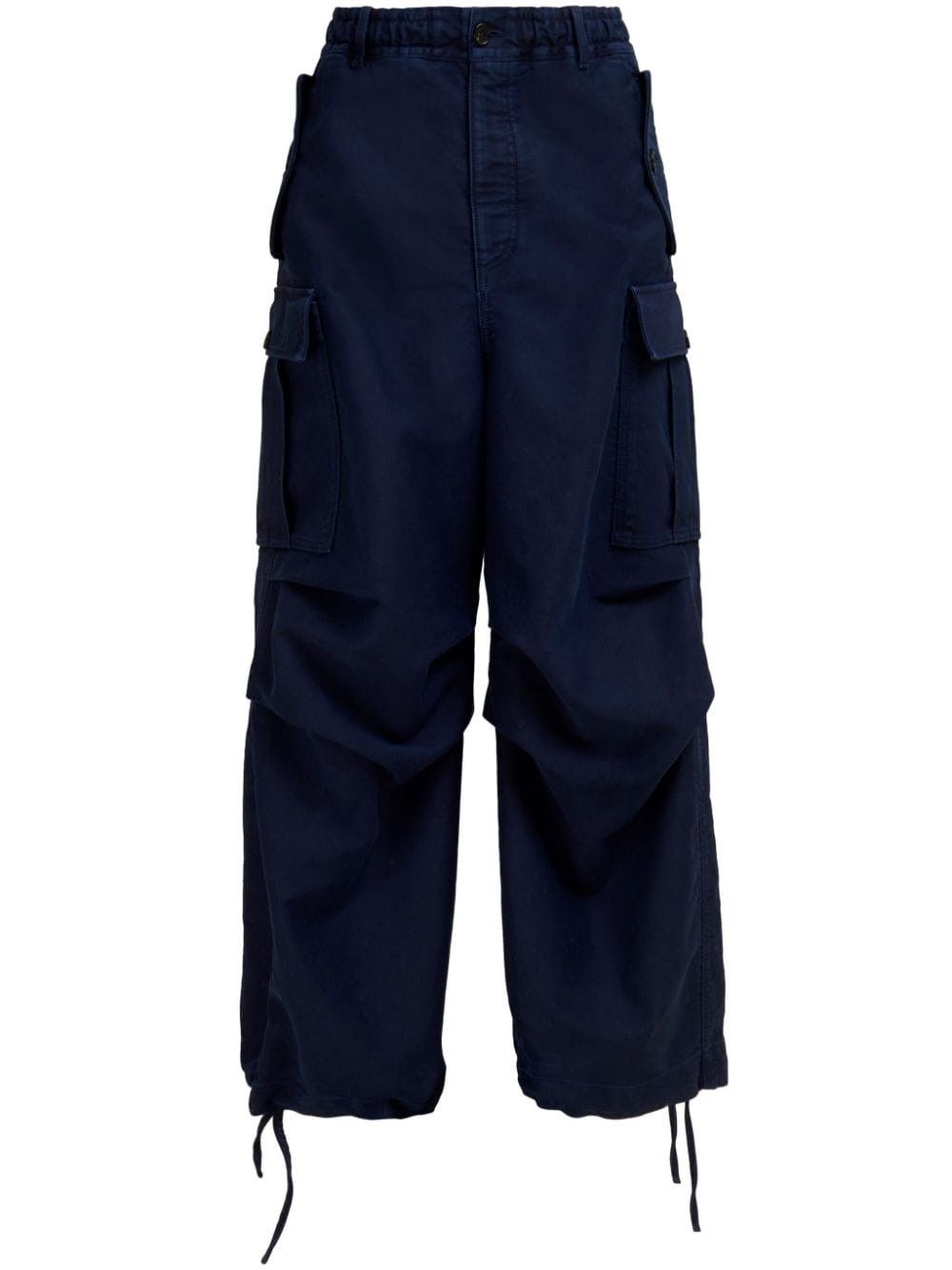 Marni o1w1db11025 Cargo-Pocket Cotton Trousers in Blue Size US 32 / EU 48 - 1 Thumbnail