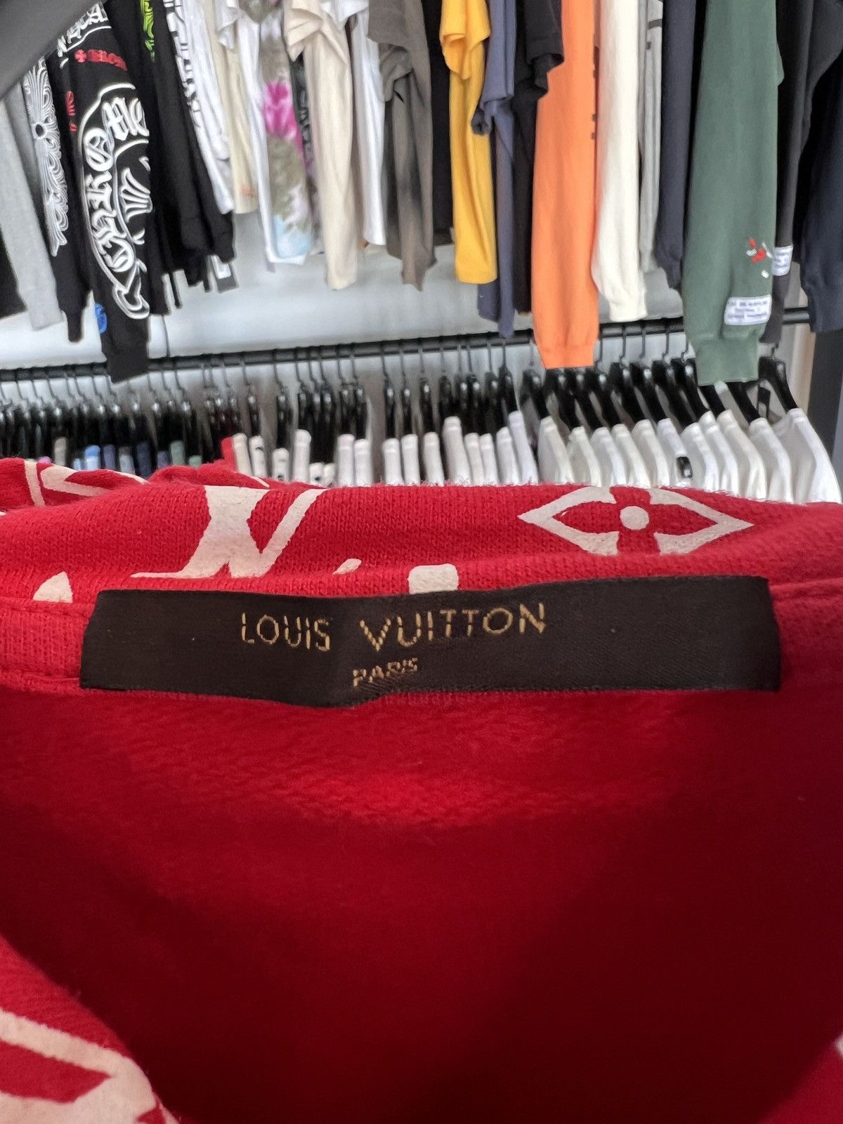 Louis Vuitton × Supreme Supreme x Louis Vuitton Box Logo Hooded Sweatshirt Red Size US XL / EU 56 / 4 - 2 Thumbnail