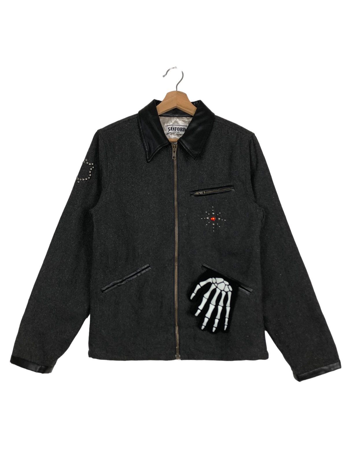 🔥90’s Inspector Chore Jacket Sanford Vintage Leather Parts