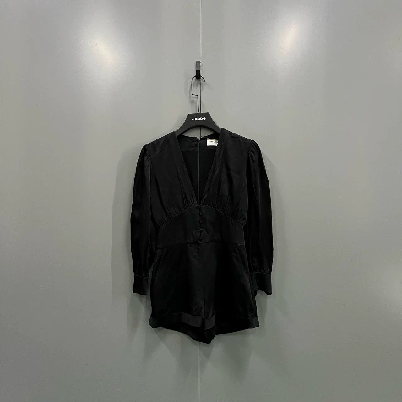 Saint Laurent Paris Saint Laurent SLP Black V-neck Bodysuit Size 34" / US 12 / IT 48 - 1 Thumbnail