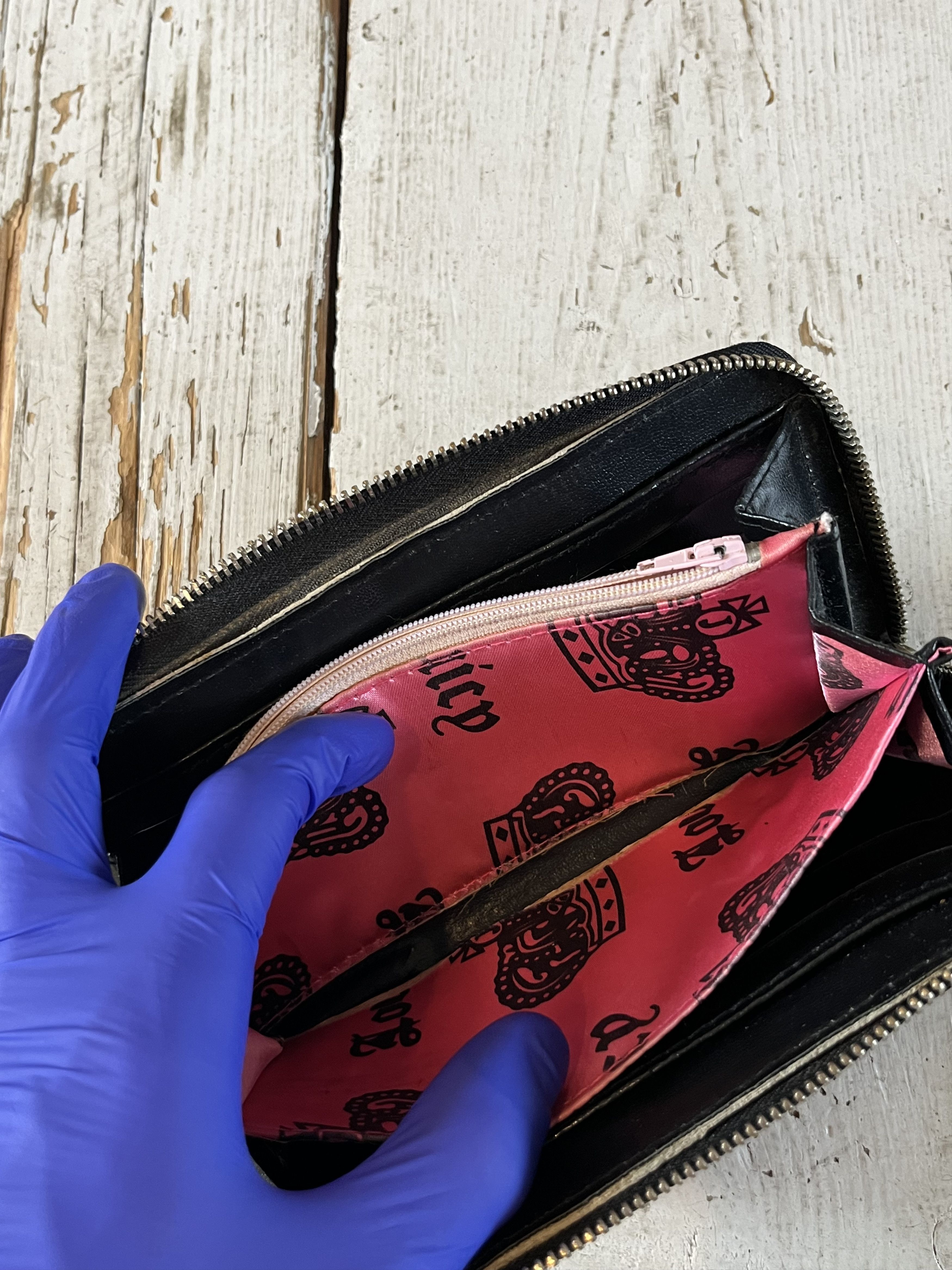 Juicy Couture Juicy Couture Black Plush Long Wallet Size ONE SIZE - 6 Thumbnail