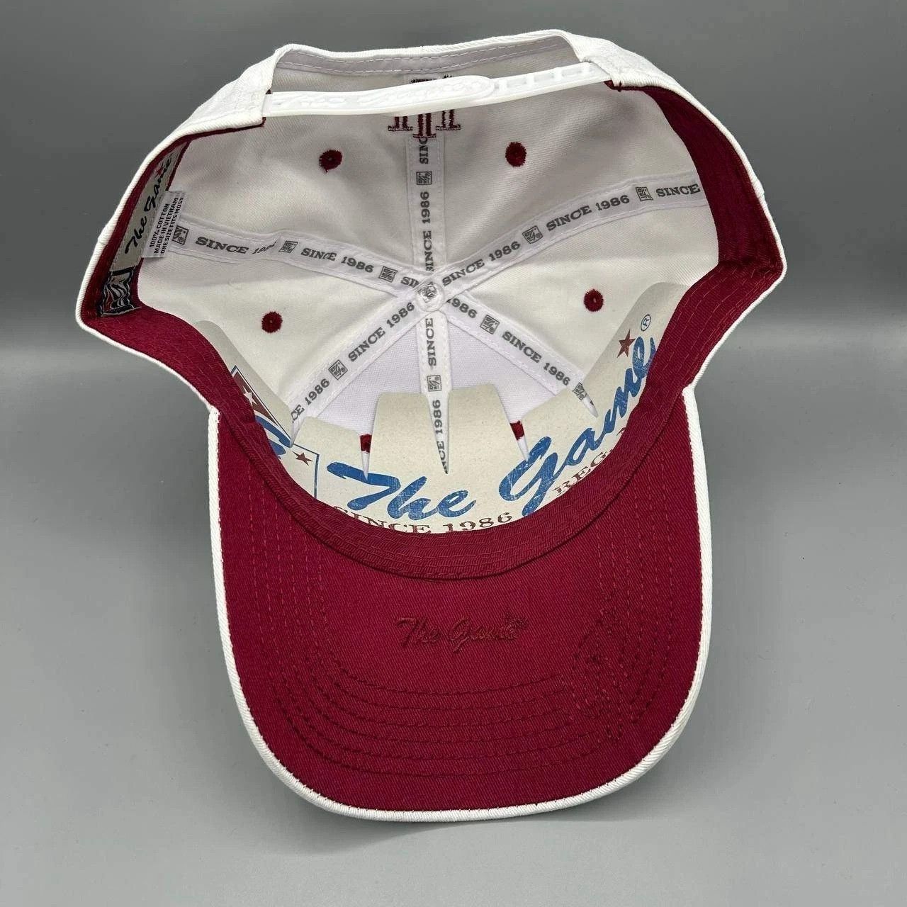 The Game Vintage Indiana Hoosiers Hat Men White NCAA Snap Back Cotton Size ONE SIZE - 2 Thumbnail