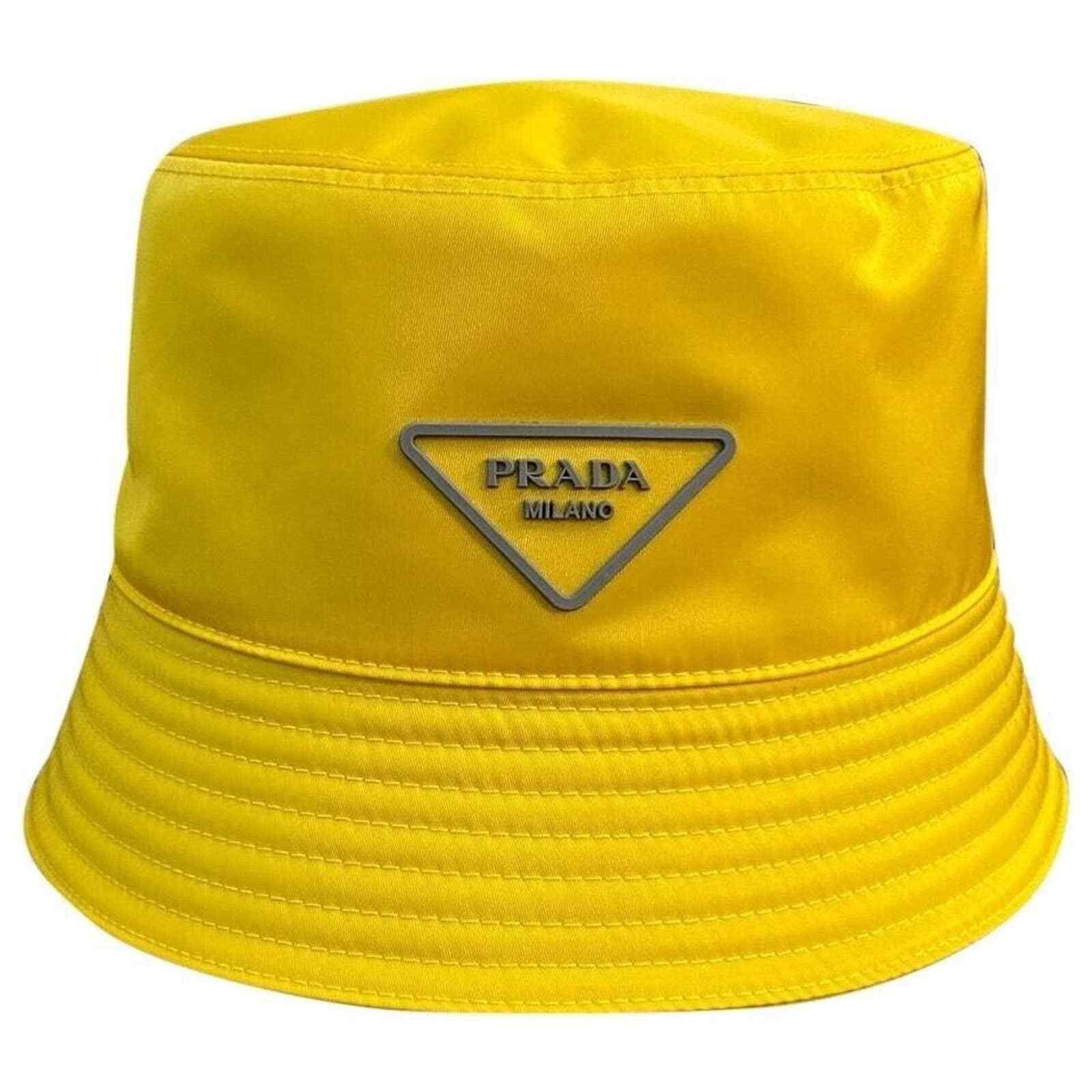 Prada Prada Re Nylon Triangle Logo Nylon Sun Bucket Hat M Medium Grailed