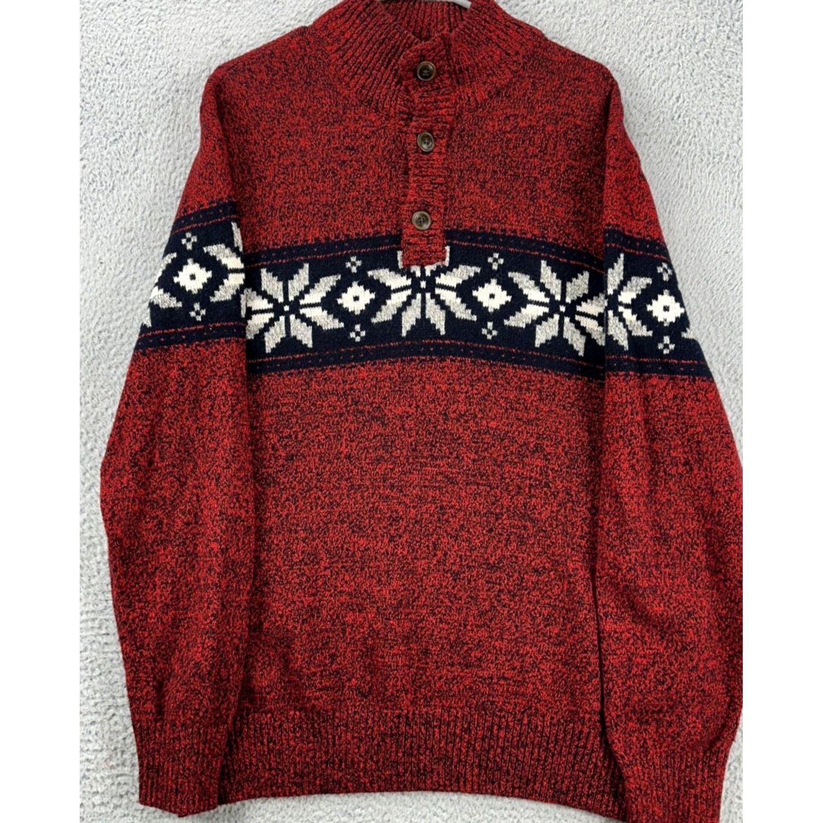 Vintage VINTAGE American Eagle Sweater Mens 2XL Red Holiday Snowflakes Knit Pullover Southwest Size US XXL / EU 58 / 5 - 3 Thumbnail