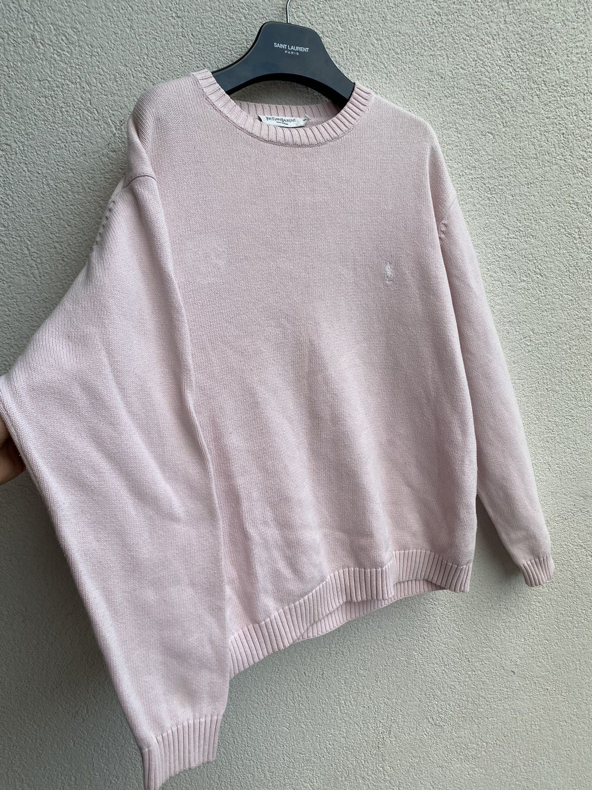 Yves Saint Laurent Pinky Cream YSL Sweater Knit Size US XXL / EU 58 / 5 - 4 Thumbnail