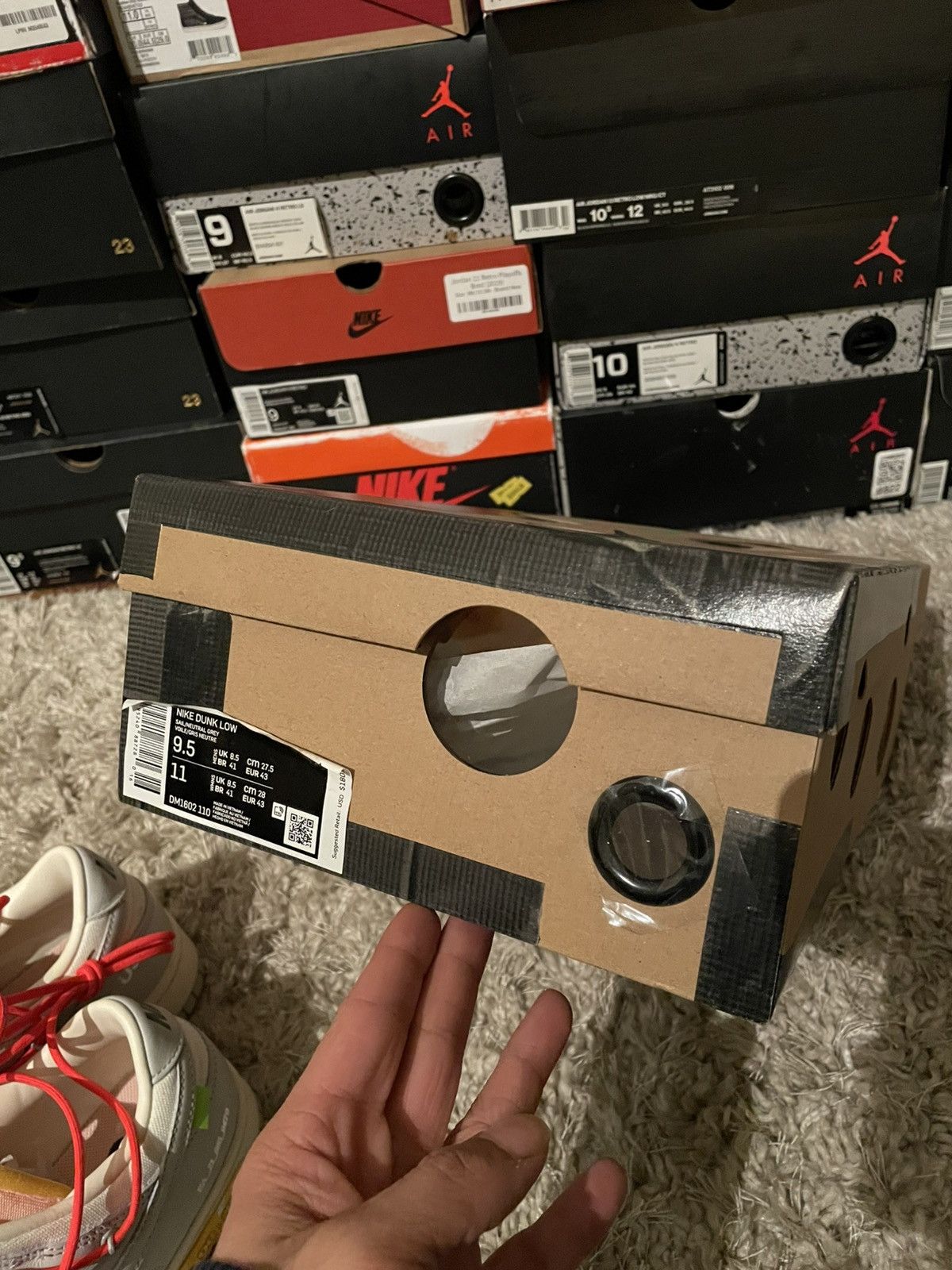 Nike × Off-White Off White x Nike Dunk Low Lot 6 Size US 9.5 / EU 42-43 - 13 Thumbnail
