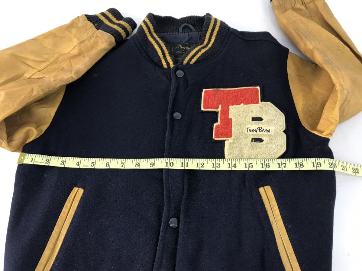 Leather 90s Troy Bros California Varsity Jacket Leather Sleeve Size US S / EU 44-46 / 1 - 10 Thumbnail