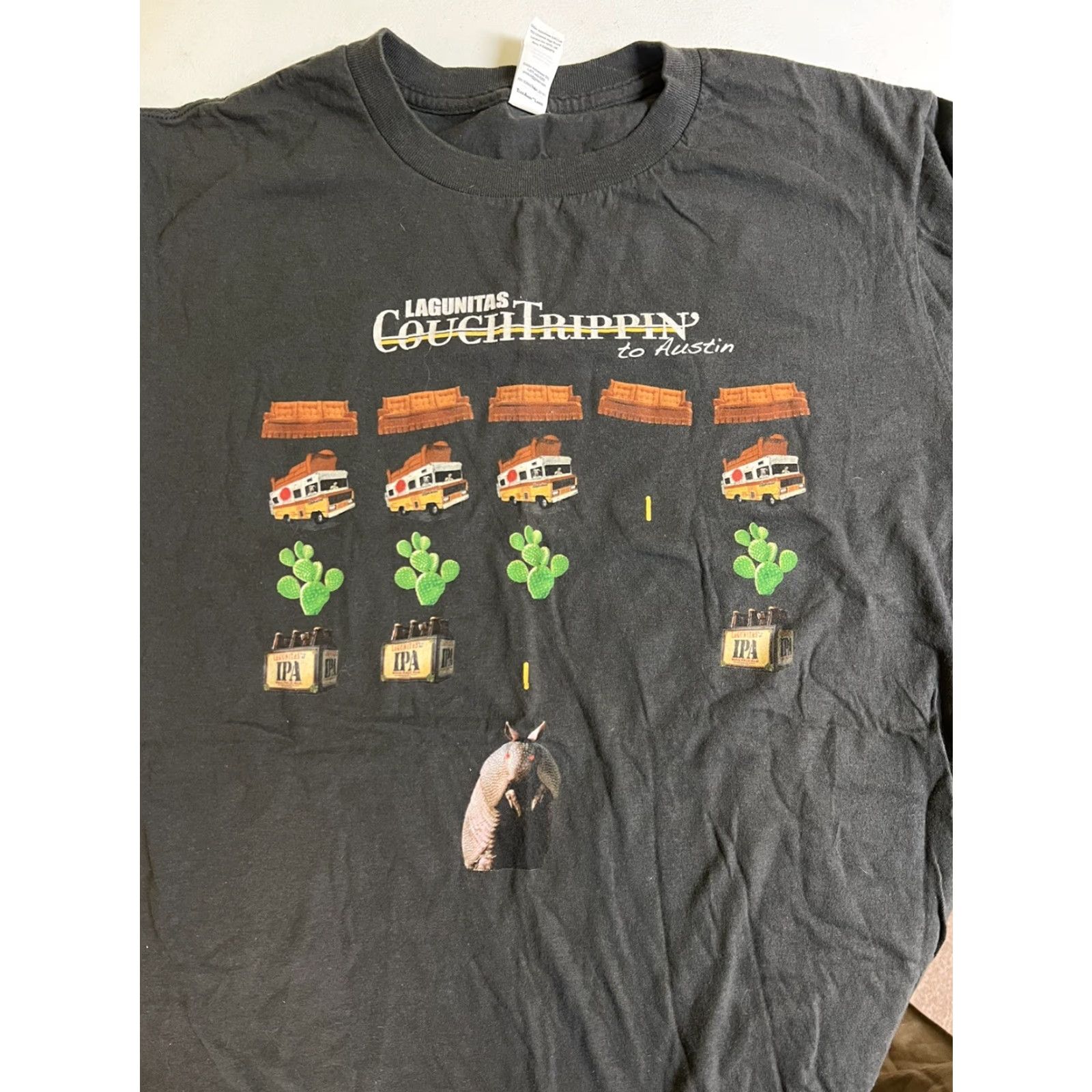 Vintage Lagunitas T-Shirt Couch Trippin Beer Cactus Austin RV Medium M Brown Cotton Crew Neck Short Sleeve Men Vintage No Logo Pattern Solid Size US M / EU 48-50 / 2 - 3 Thumbnail