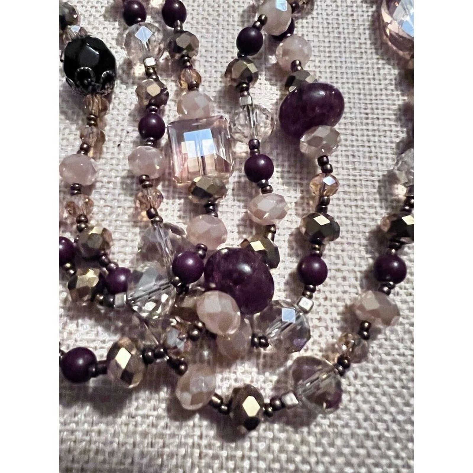 Other Glass Necklace 58” No Clasp Beautiful Colors Size ONE SIZE - 8 Thumbnail