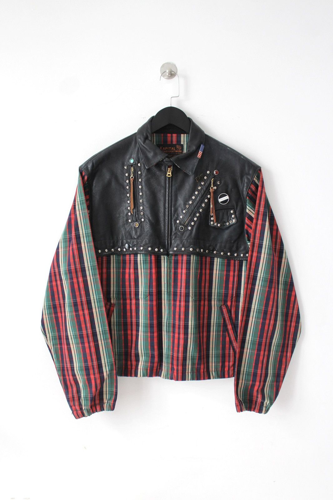 Kapital SS2018 KAPITAL KOUNTRY CHECK NAVAJO LEATHER & STUDDED JACKET Size US L / EU 52-54 / 3 - 1 Thumbnail