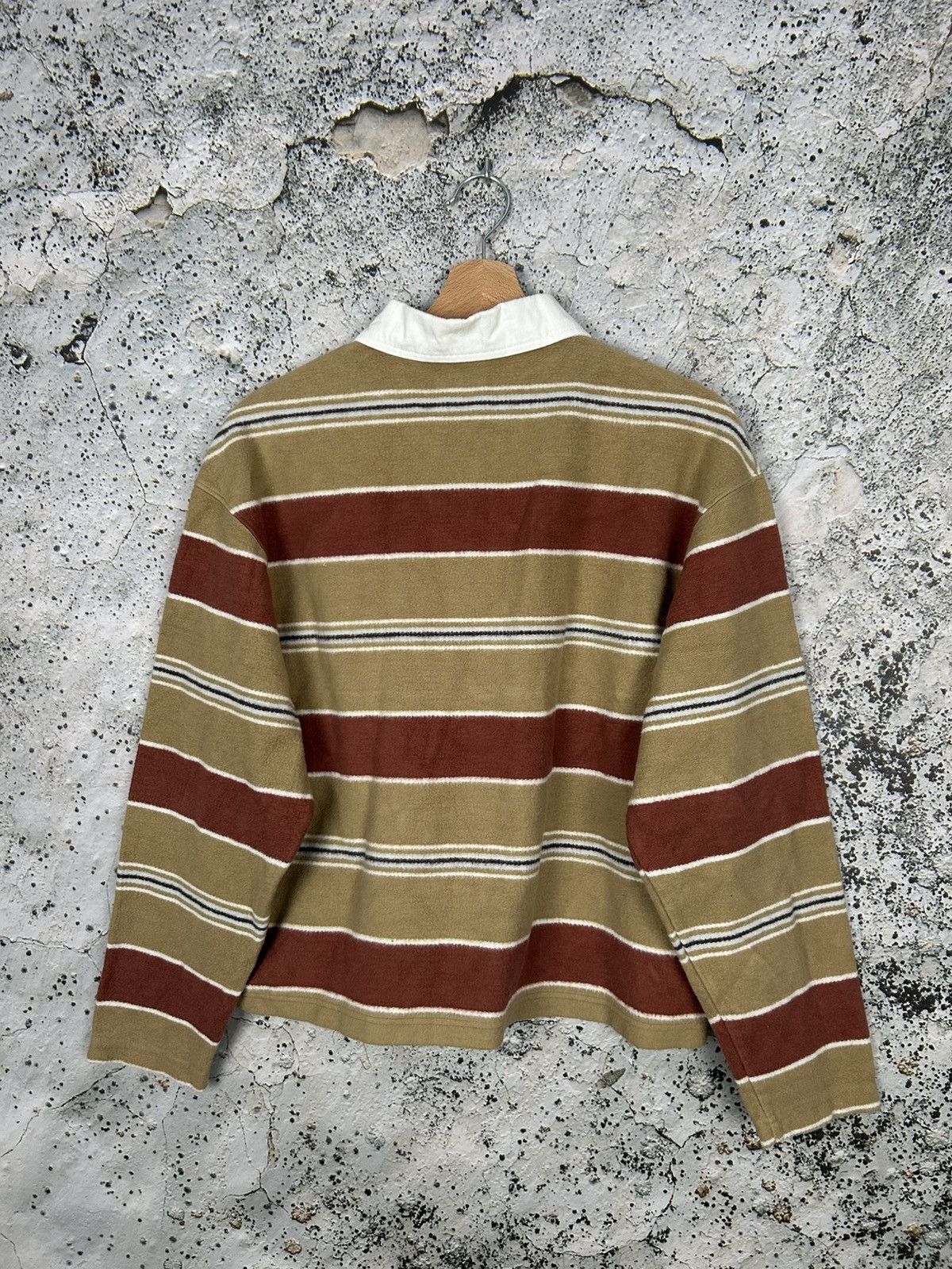 Zara Zara Stripe Rugby Polo Longsleeve Sweater Streetwear Size US M / EU 48-50 / 2 - 4 Thumbnail
