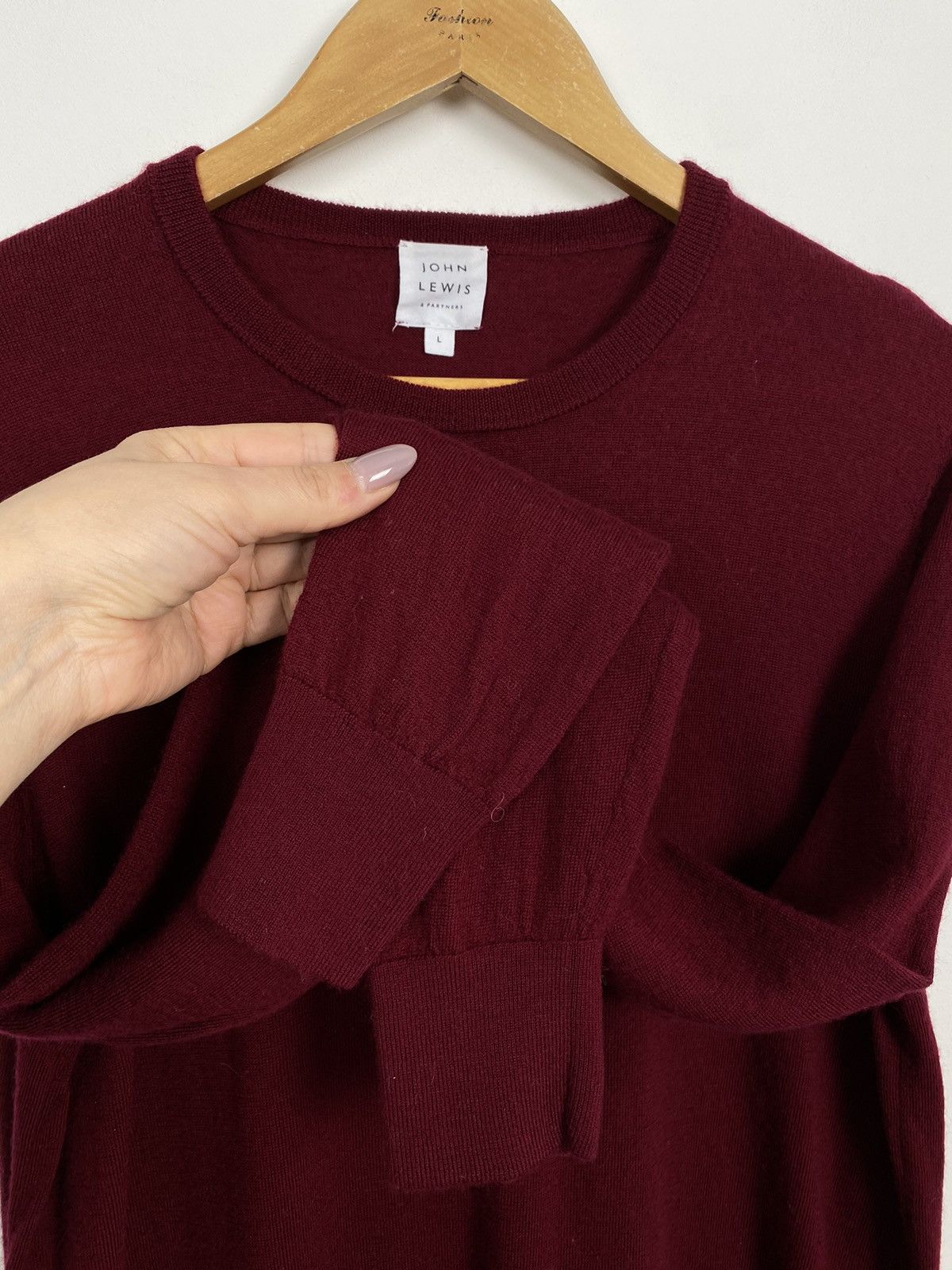 Wolford John Lewis 100% Merino Wool knit Jumper Sweater Size L Red Size US L / EU 52-54 / 3 - 4 Thumbnail