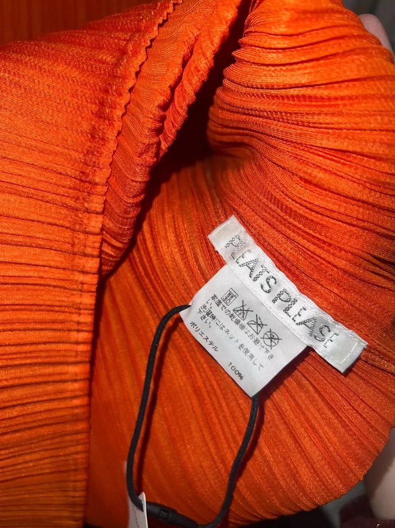 Issey Miyake Issey Miyake Orange pleated long-sleeved shirt Size M / US 6-8 / IT 42-44 - 3 Thumbnail
