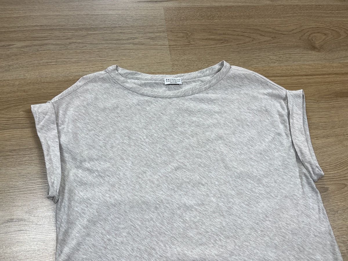 Brunello Cucinelli Brunello Cucinelli Women’s T- Shirt Pocket Short Sleeve Size S / US 4 / IT 40 - 2 Thumbnail