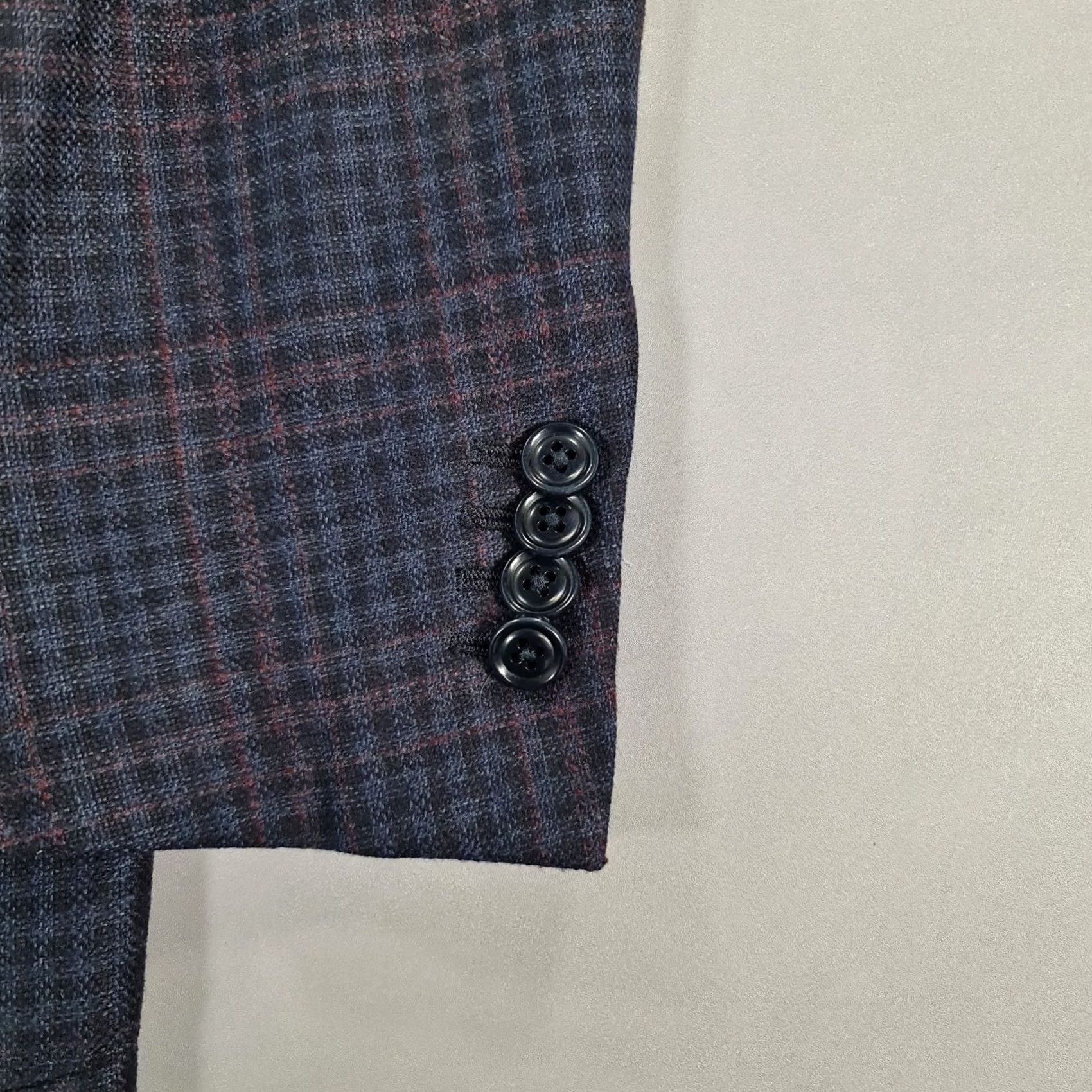 Ermenegildo Zegna VINTAGE? (No) -> Ermenegildo Zegna Blazer Blue Plaid Wool Su Misura Button Closure Regular 48 Long Mens Jacket Size 48R - 3 Thumbnail