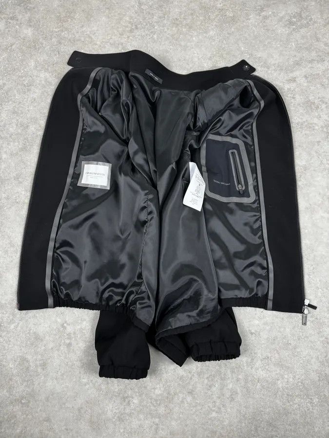 Emporio Armani SS2016 Emporio Armani Black Minimalist Biker Jacket Size US L / EU 52-54 / 3 - 7 Thumbnail