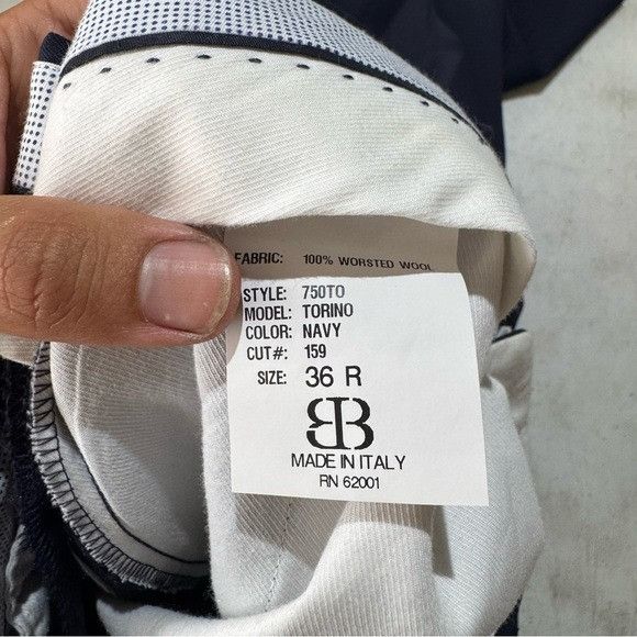 Designer New JB Britches Torino Classic Navy Men's Dress Pants Sz 36R Size US 36 / EU 52 - 3 Thumbnail