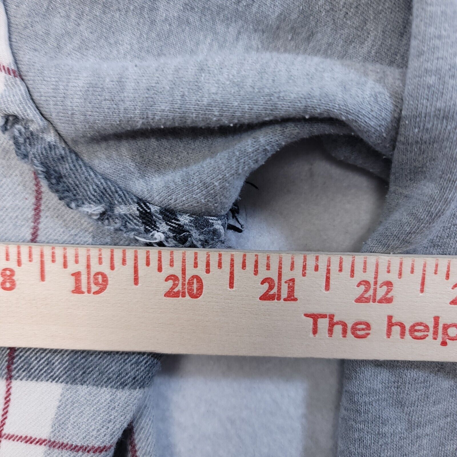Empyre Empyre Long Sleeve Hoodie Mens Size Small S Gray Plaid Size US S / EU 44-46 / 1 - 8 Thumbnail