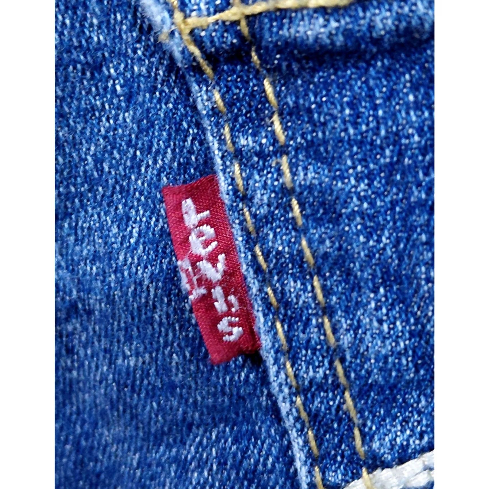 Vintage VINTAGE Levi’s 524 Too Superlow Skinny Jeans Women W27 L32 Distressed Knee Jeans Y2K Retro Blue Denim Cotton Elastane Size 27" / US 4 / IT 40 - 5 Thumbnail