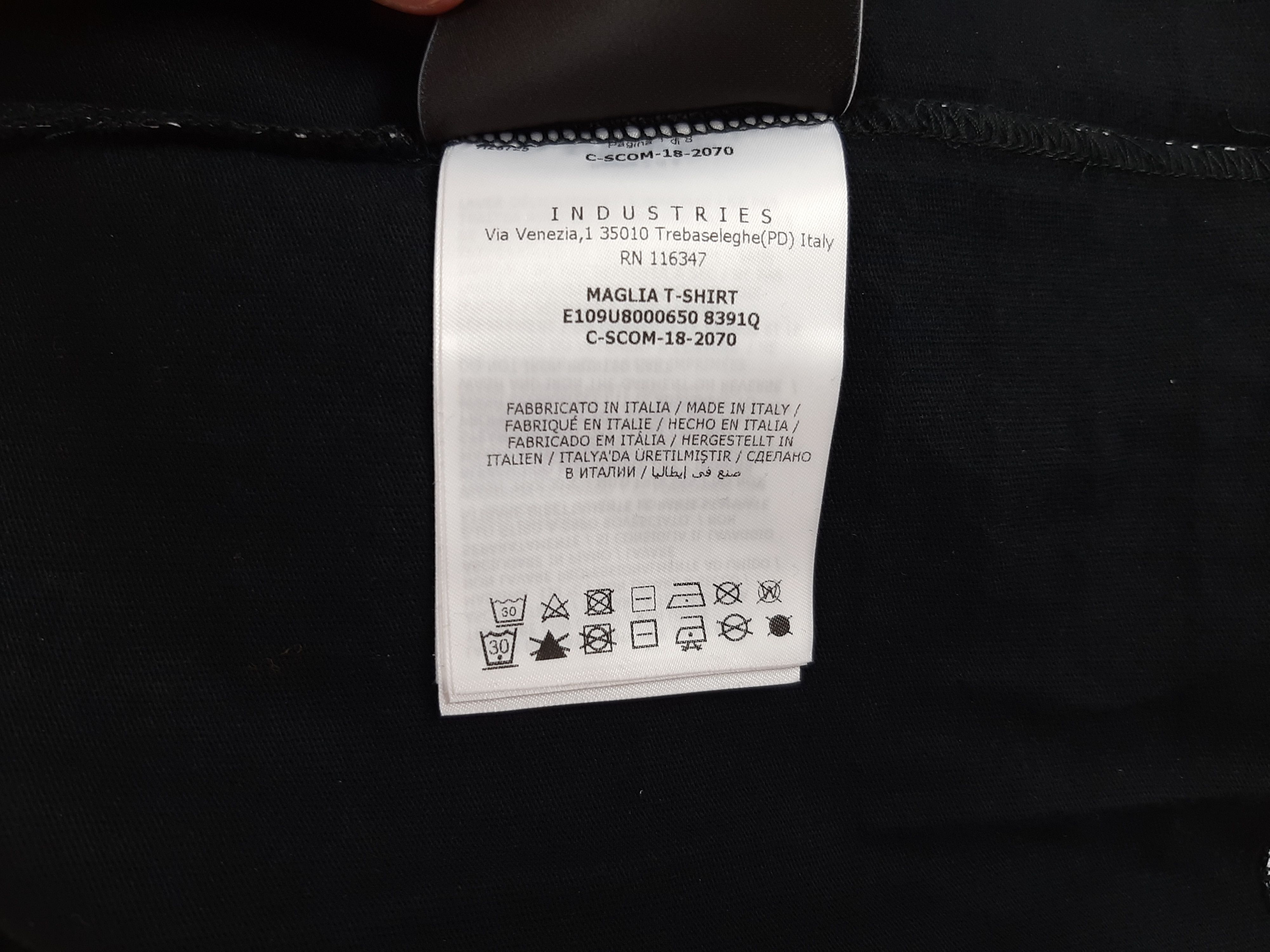 Moncler Genius 7 x Fragment T-Shirt Multicolor Men's Size S