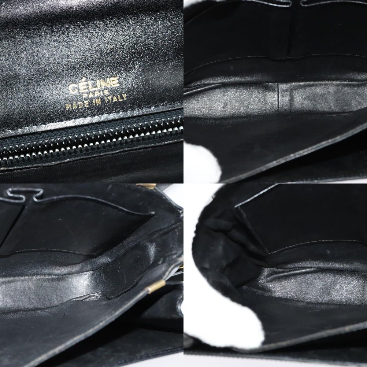 Celine CELINE Shoulder Bag Leather Black Gold Size ONE SIZE - 12 Thumbnail