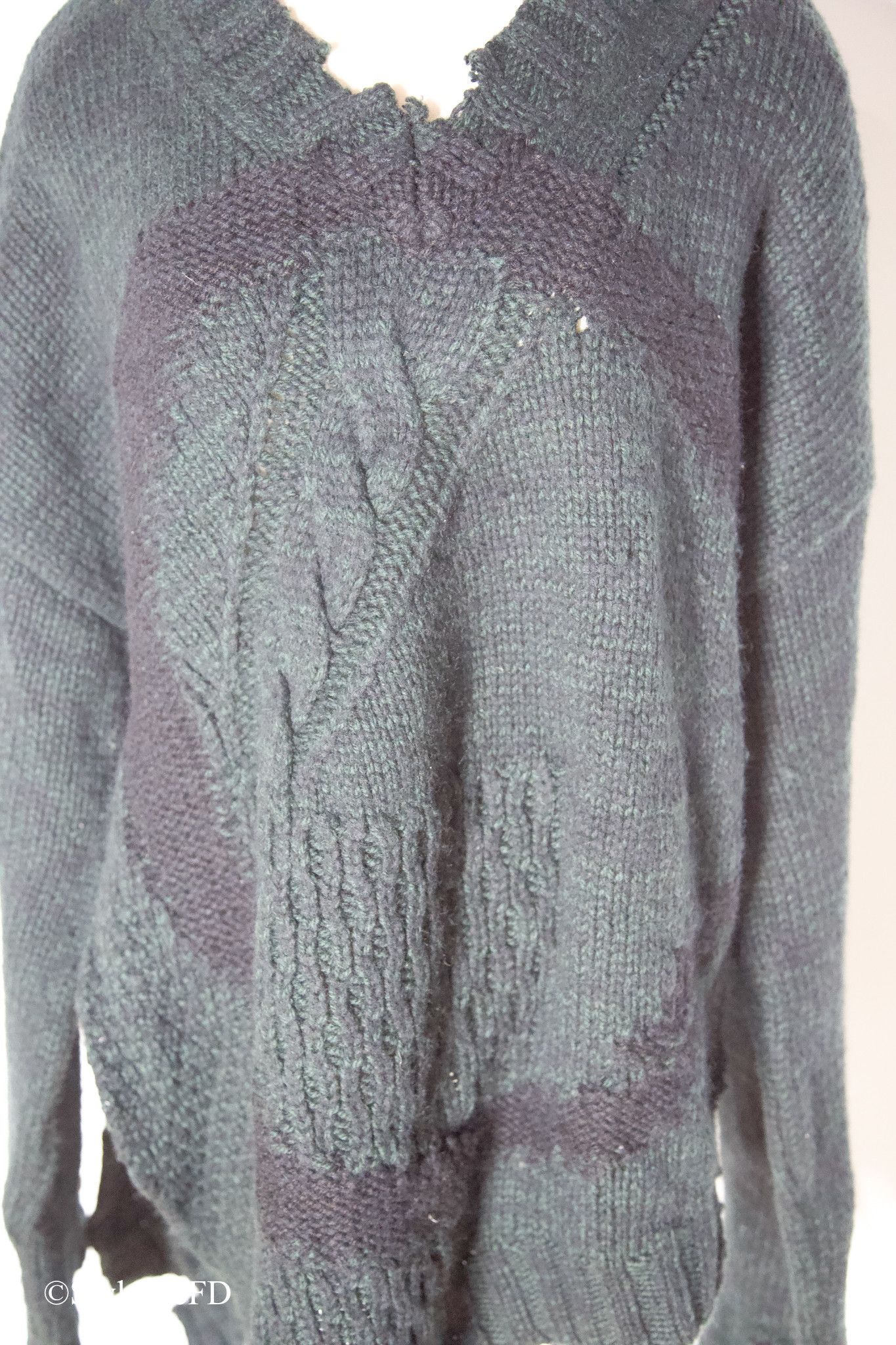 Maison Margiela MM6 Margiela Asymmetrical Knit Ouroboros Motif Green Sweater Size XL / US 12-14 / IT 48-50 - 5 Thumbnail