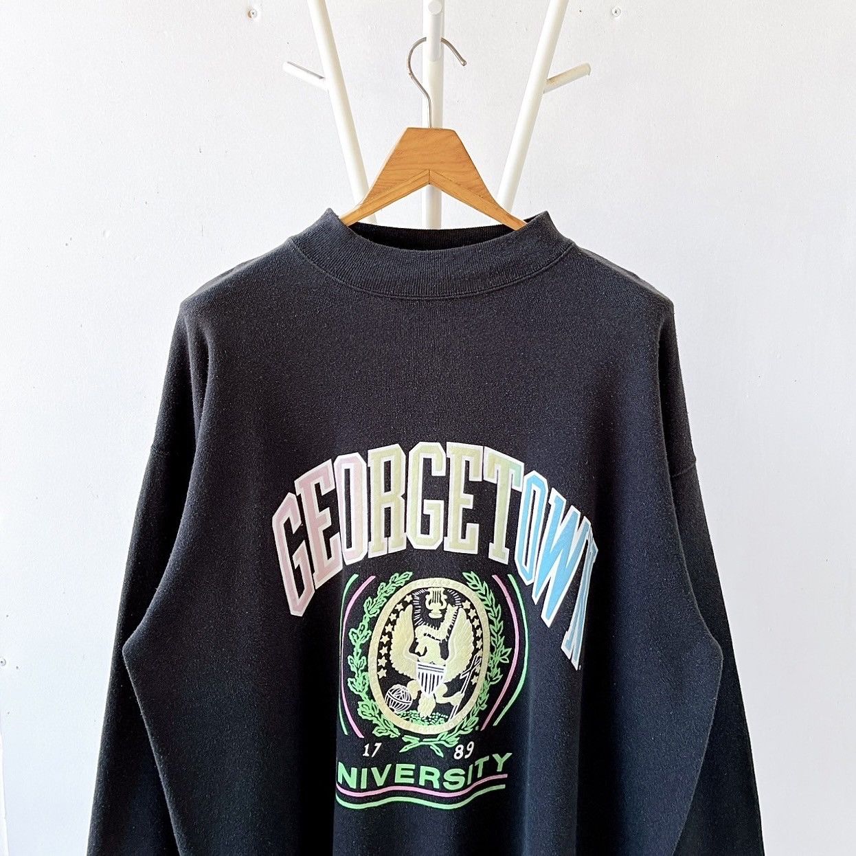 Vintage 90s Georgetown University sweatshirt/ XL Size US XL / EU 56 / 4 - 3 Thumbnail