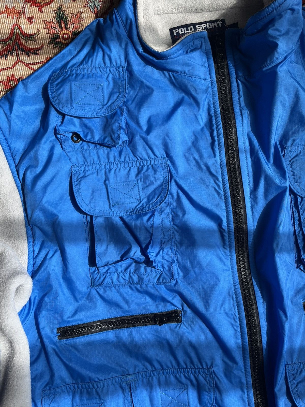 Balenciaga Vintage Polo Sport Ralph Lauren Multi-Pocket Fleece Jacket Size US L / EU 52-54 / 3 - 7 Thumbnail
