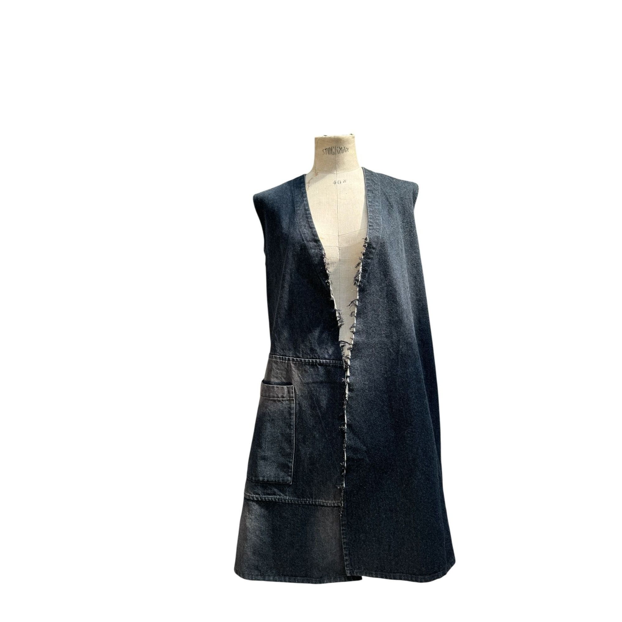Maison Margiela FW 2001 Dark Navy Denim Vest Size S / US 4 / IT 40 - 2 Thumbnail