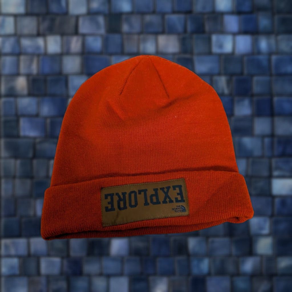 The North Face North Face Beanie Outdoor Life x North Face Unisex Adults One Size Orange Knit Autumn Winter Ski Snowboarding Casual Travel Workwear Cap Size ONE SIZE - 1 Preview