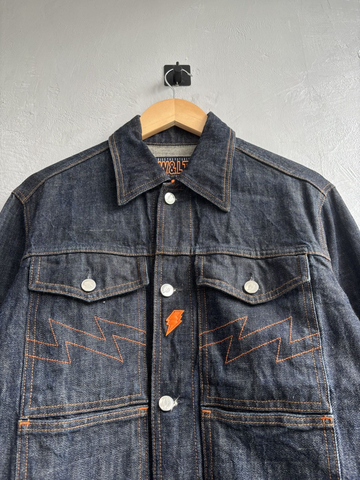 W&LT W&LT 90s raw denim bolts jacket Size US M / EU 48-50 / 2 - 5 Thumbnail