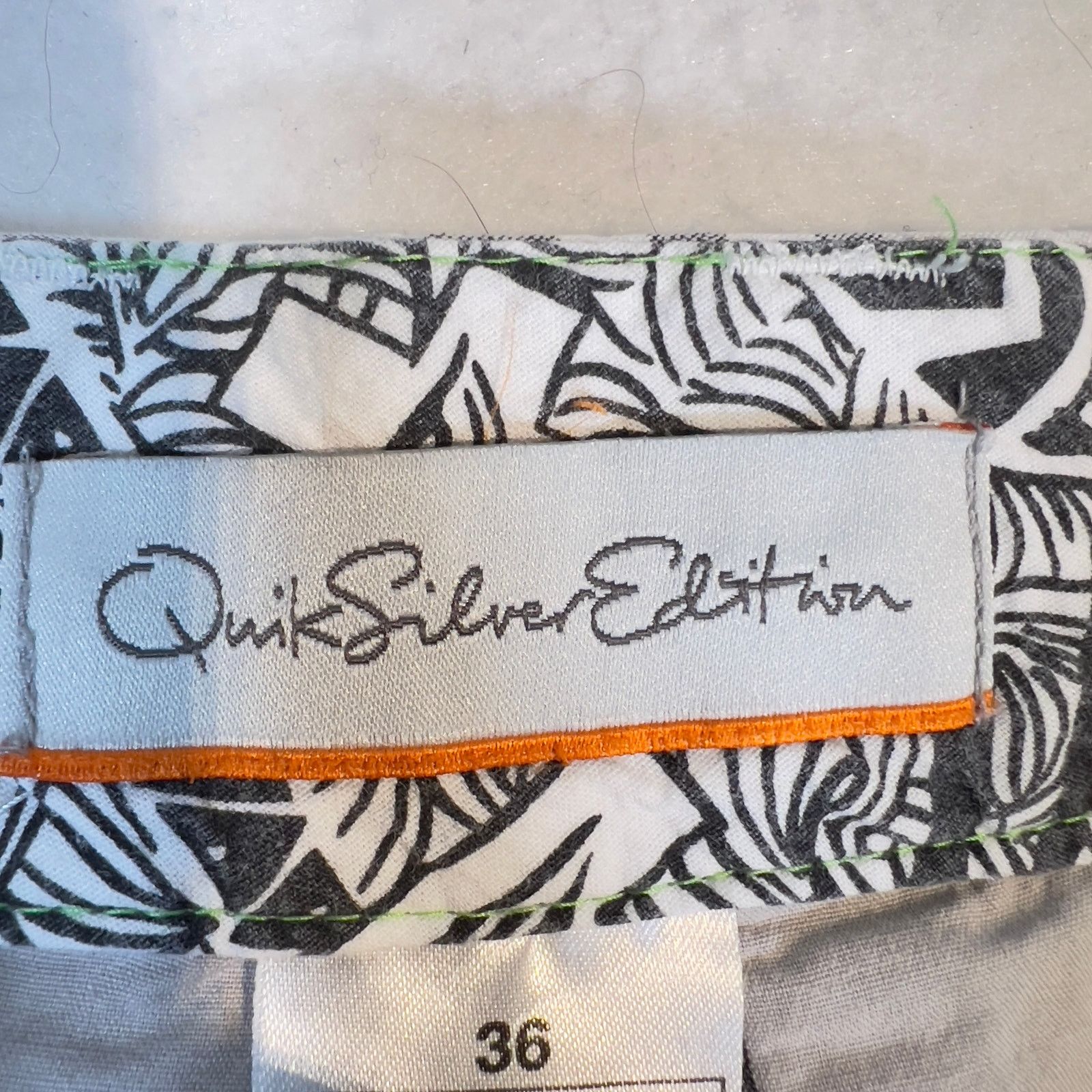 Quiksilver QuikSilver Edition Hybrid Short Men Cotton Black Grey Plaid Size US 36 / EU 52 - 2 Thumbnail