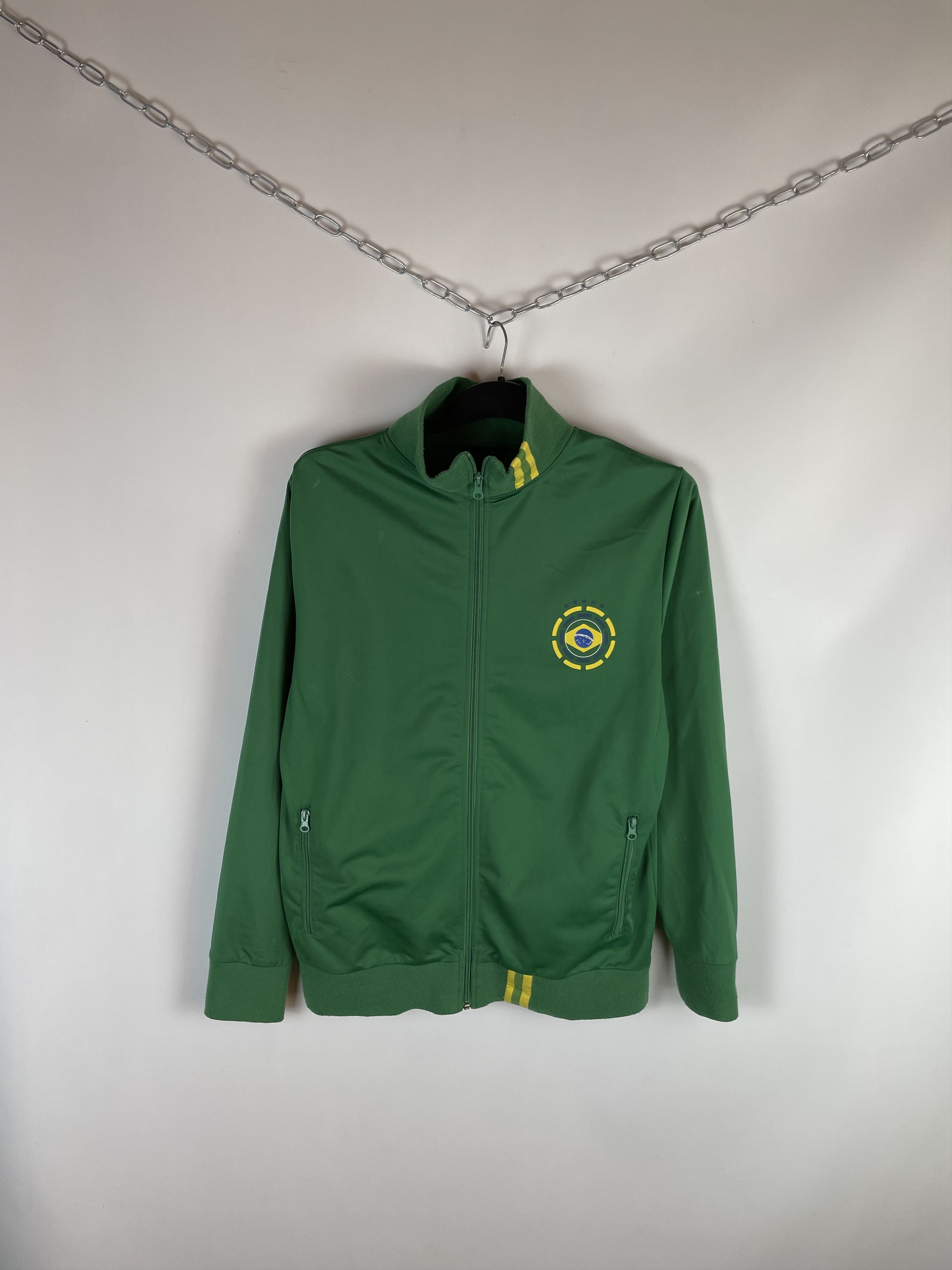 Vintage Vintage y2k Brasil Zip Up Sweatshirt Soccer Style Size US L / EU 52-54 / 3 - 1 Thumbnail