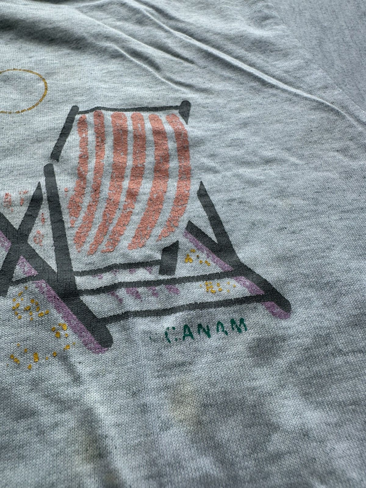 Fruit Of The Loom × Vintage 🚨VNTG Gran Canaria Shirt SINGLE STITCH Faded MADE IN USA T Size US M / EU 48-50 / 2 - 6 Thumbnail