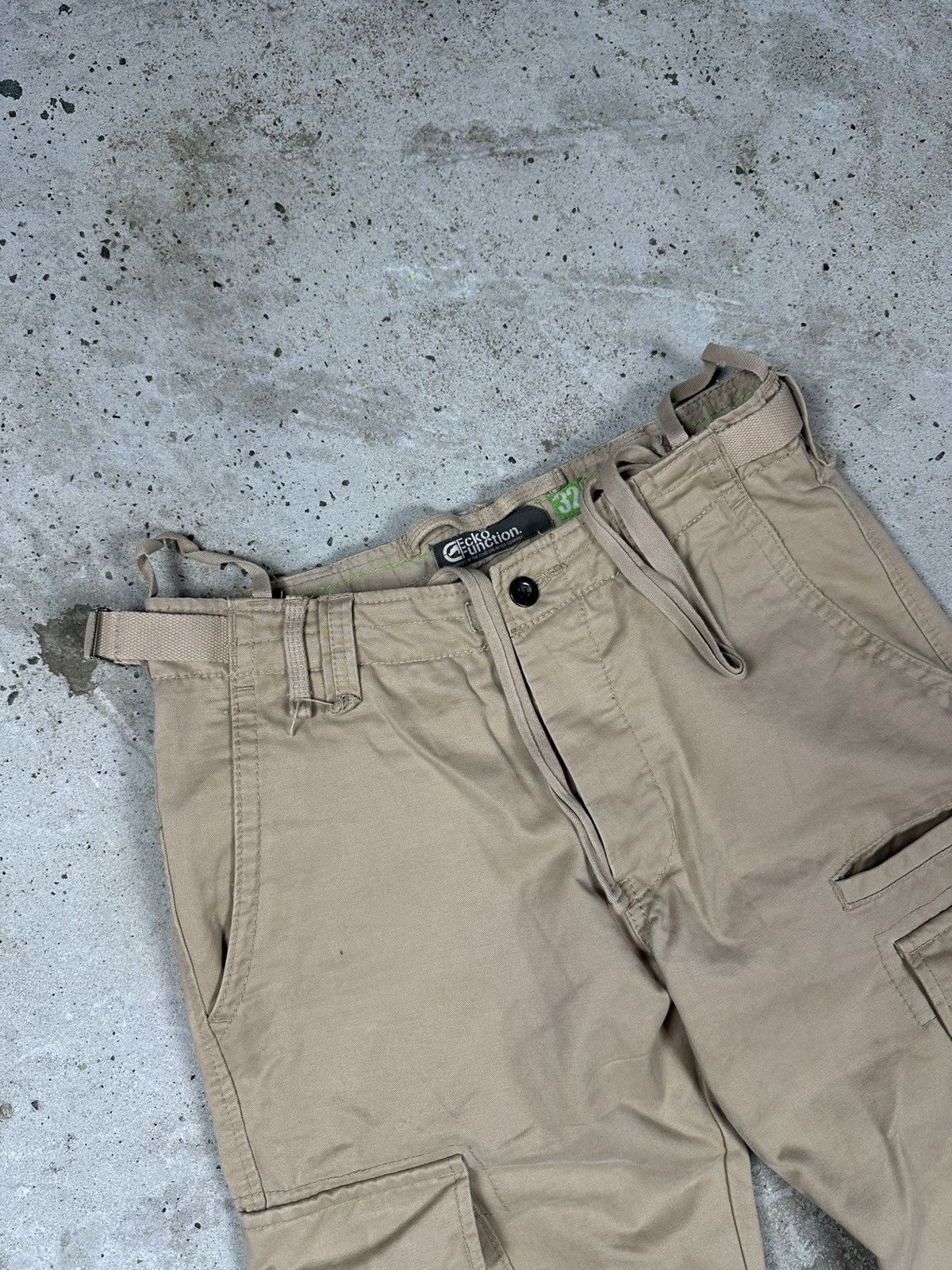 Ecko Unltd. × Vintage Vintage Y2K Ecko Unltd Function Beige Cargo Baggy Pants Size US 32 / EU 48 - 7 Thumbnail