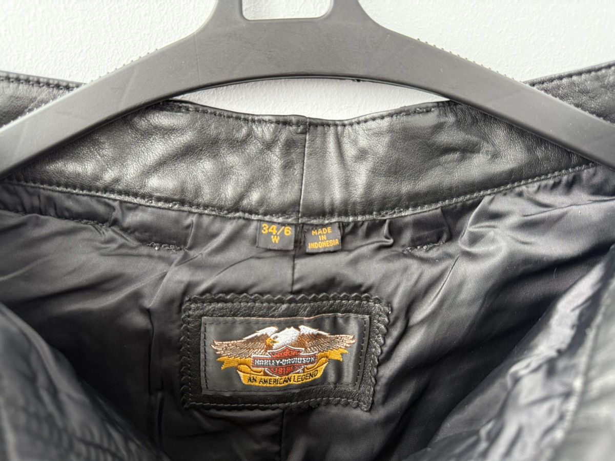 Leather Harley Davidson Vintage Leather Pants Size 28" / US 6 / IT 42 - 8 Thumbnail
