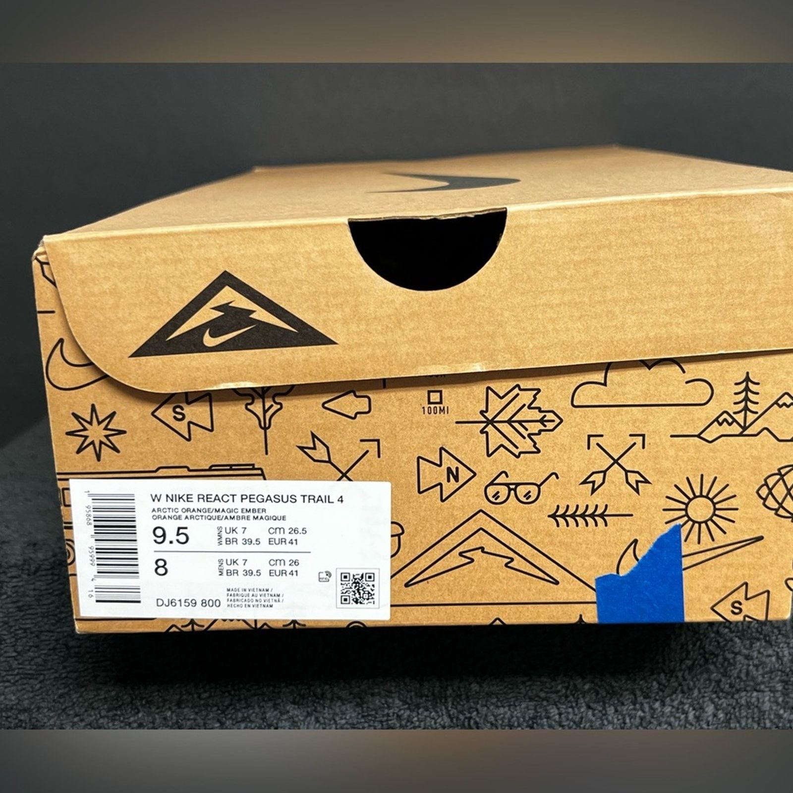 Nike Nike React Pegasus Trail 4 Shoes Arctic Orange/Amber SZ 9.5 Size US 9.5 / IT 39.5 - 12 Thumbnail