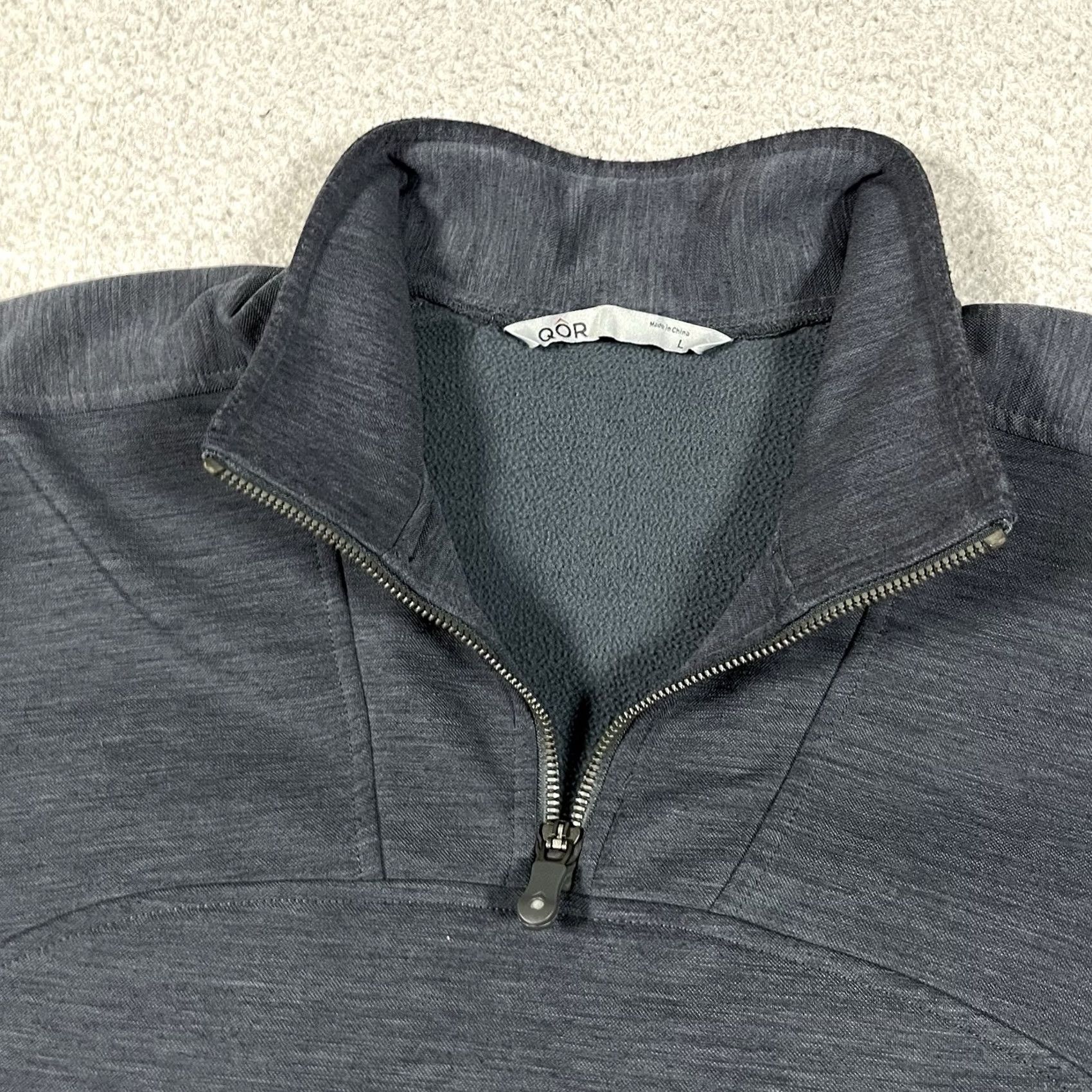 Vintage QOR 1/4 Zip Pullover Mens L Blue Sweatshirt Performance Hiking Outdoor Fleece Size US L / EU 52-54 / 3 - 3 Thumbnail
