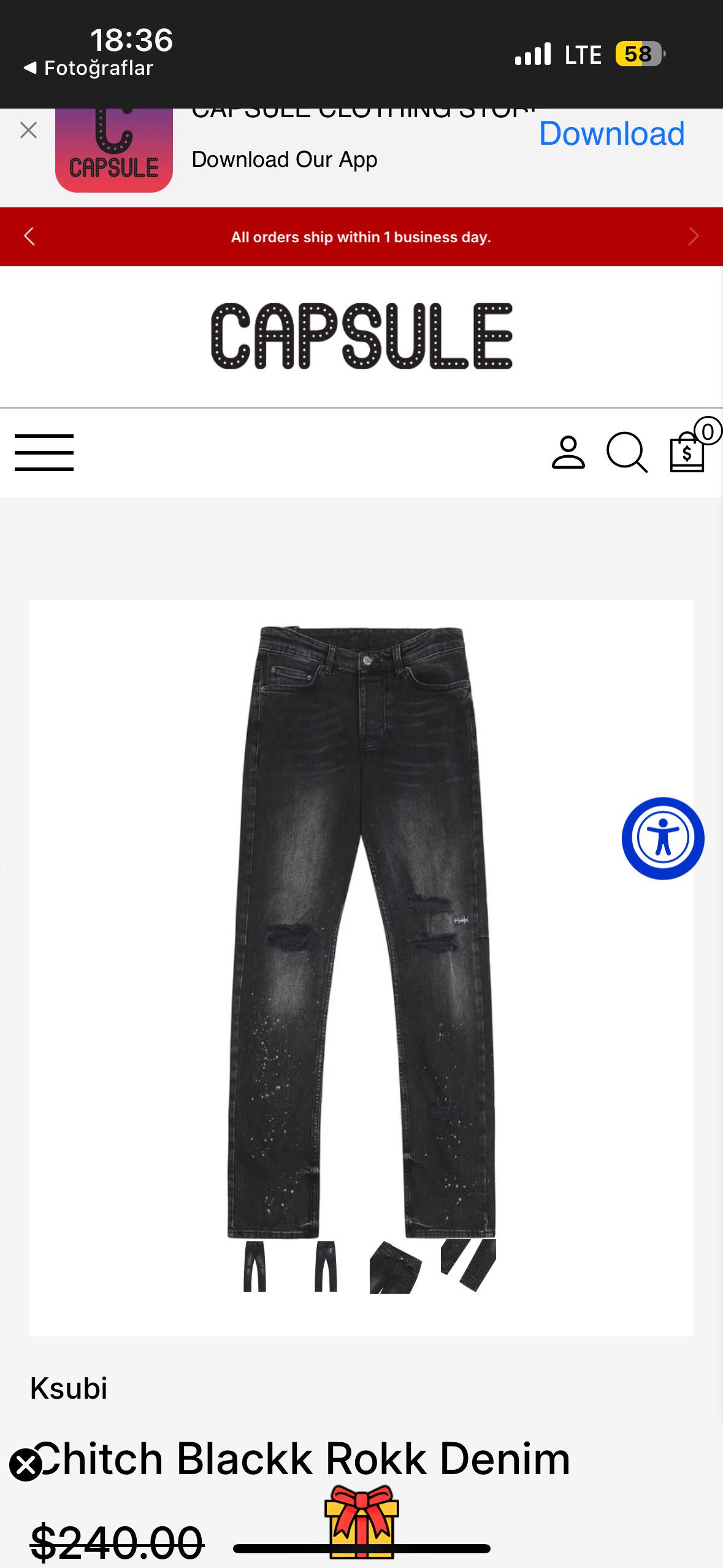 Ksubi Ksubi Chitch Blackk Rokk Denim Black Size 36 Size US 36 / EU 52 - 2 Thumbnail
