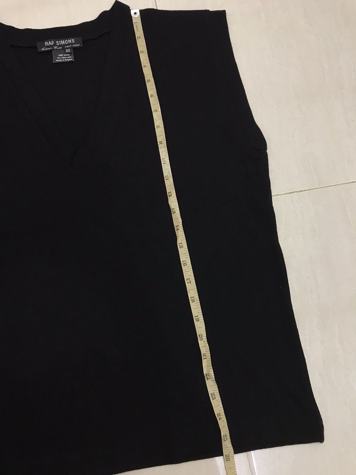 Raf Simons Raf Simons Autumn / Winter 1998 Black Sleeveless Tank Top Size US M / EU 48-50 / 2 - 5 Thumbnail