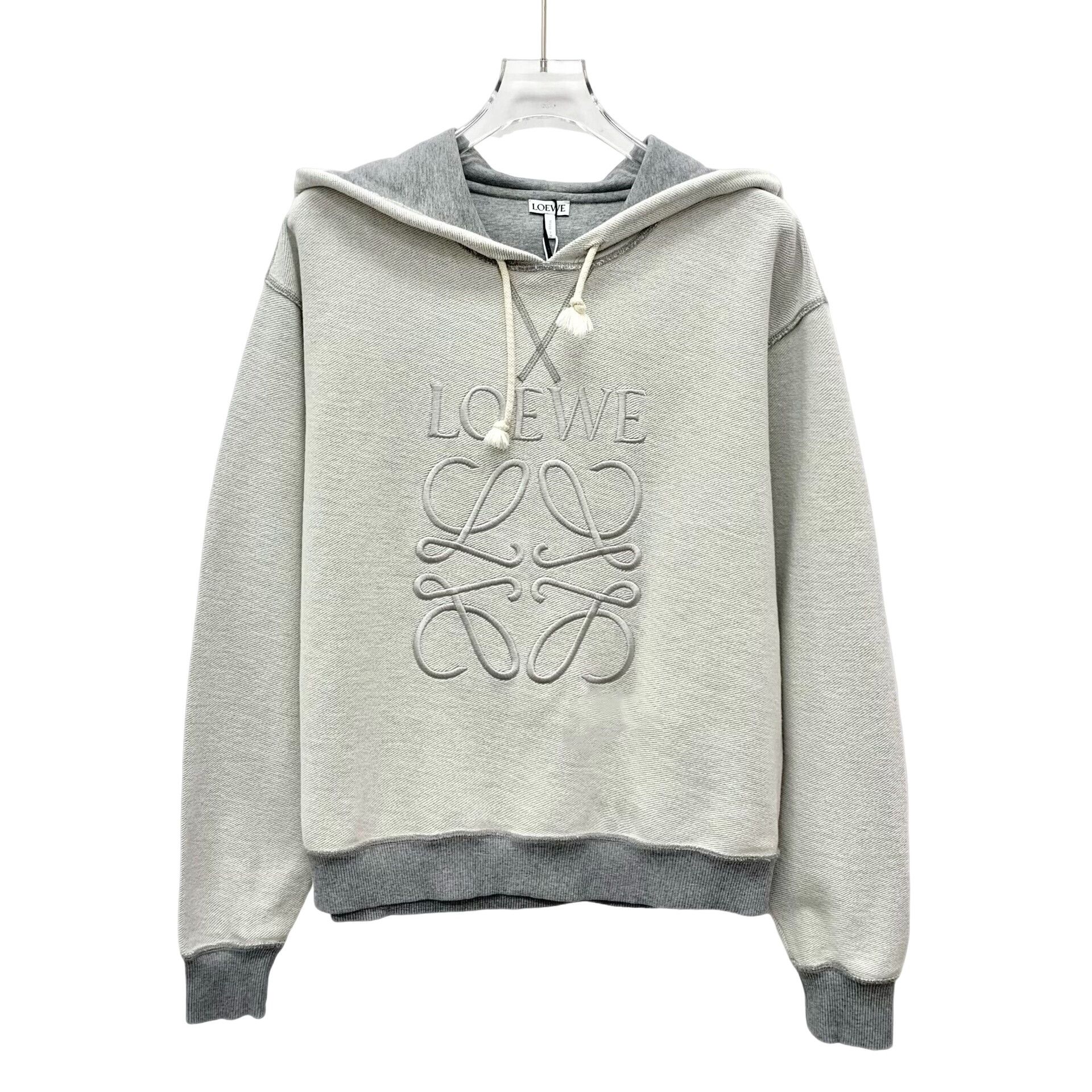 Loewe Loewe Embroidered Anagram Hoodie Gray Size S Size S / US 4 / IT 40 - 1 Thumbnail