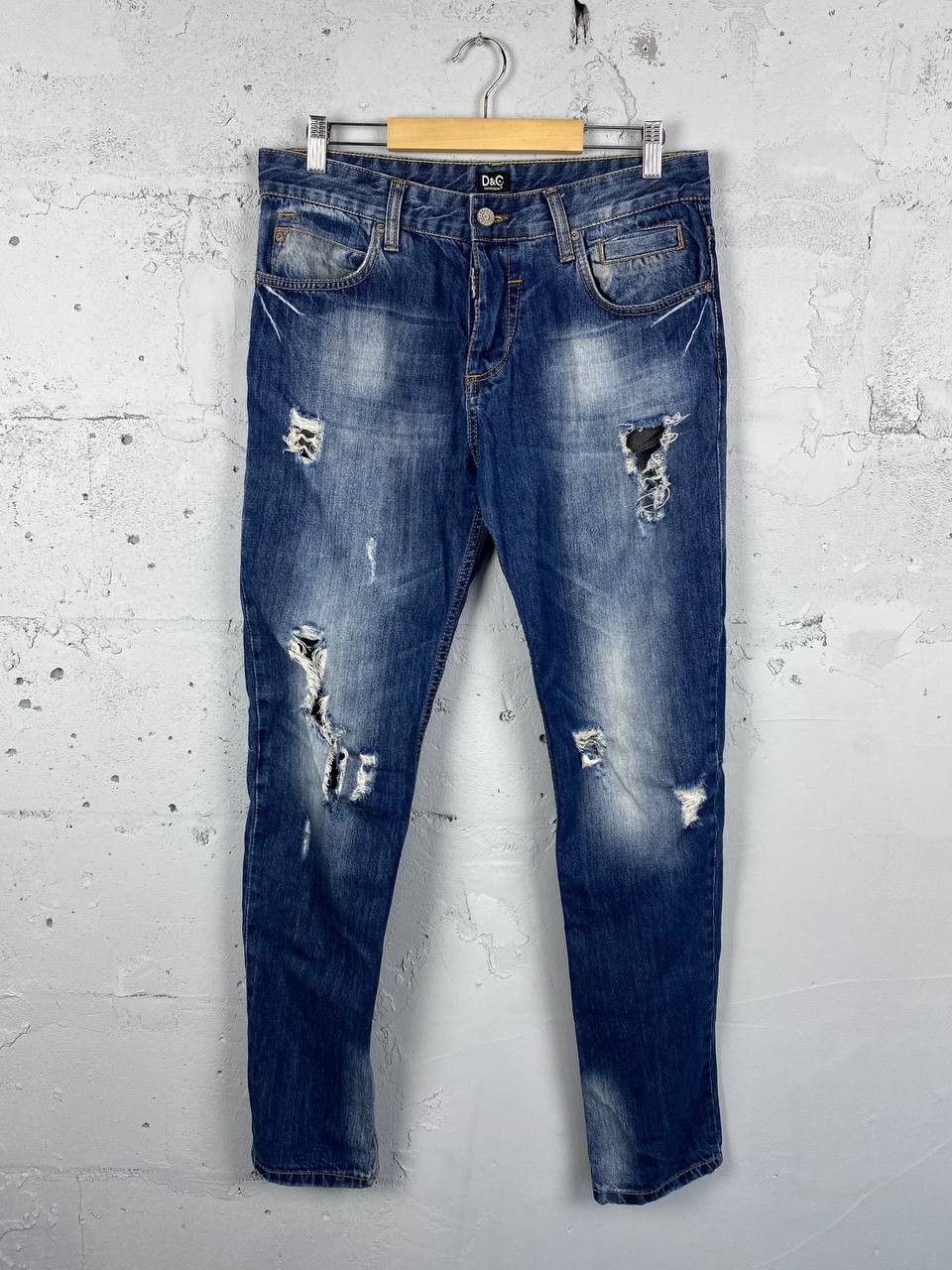 Dolce & Gabbana Y2K Dolce & Gabbana Trash Style Jeans D&G Distressed Jeans Size US 32 / EU 48 - 1 Thumbnail