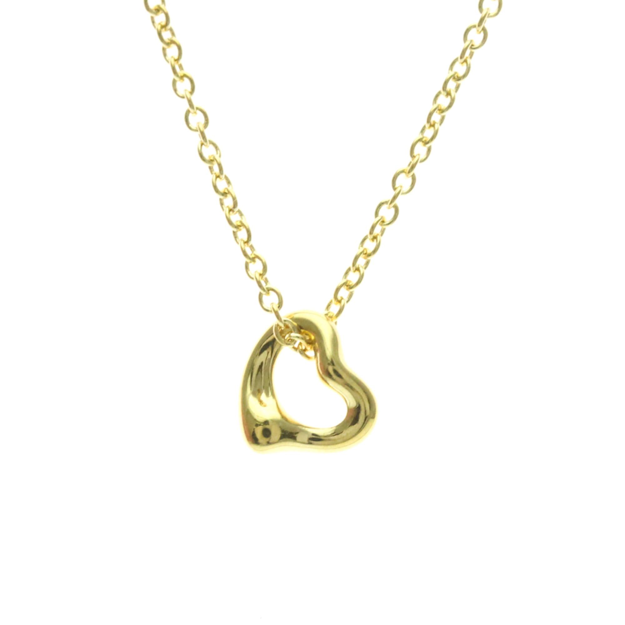 Tiffany & Co. Tiffany Open Heart Yellow Gold (18K) No Stone Men,Women Fashion Pendant Necklace (Gold) Size ONE SIZE - 1 Thumbnail