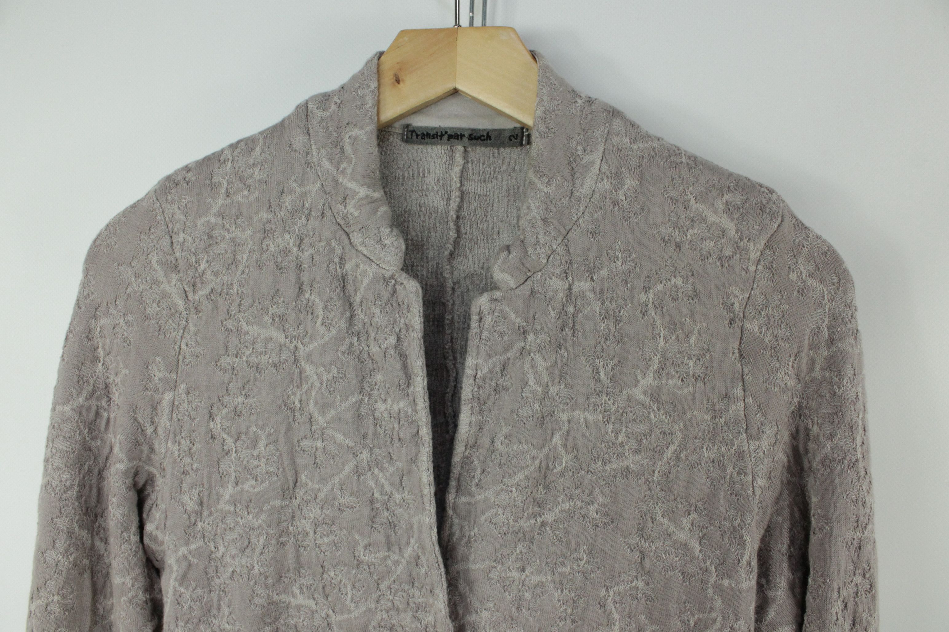 Designer × Transit Transit Par Such Cotton/Linen Blend Soft Knit Blazer Jacket Size S / US 4 / IT 40 - 2 Thumbnail
