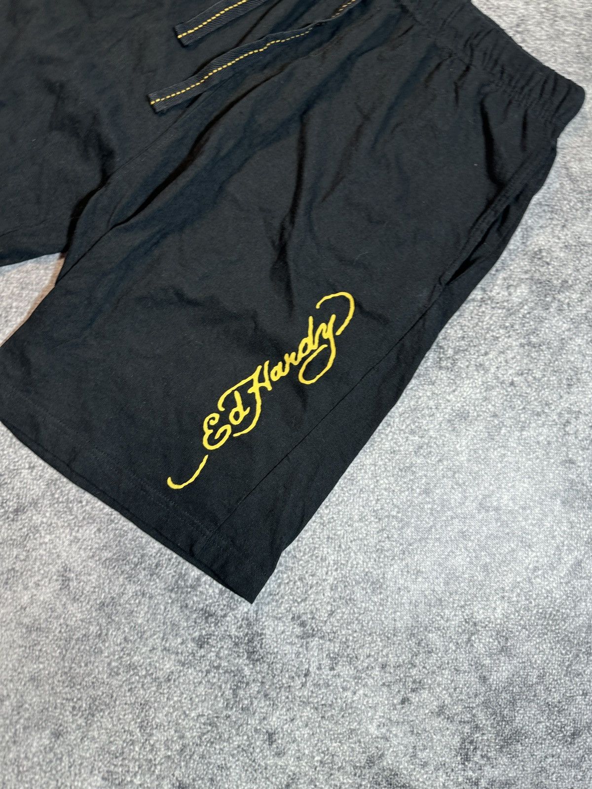 Ed Hardy Y2K Ed Hardy Logo Shorts Black Streetwear Rare L USA Size US 34 / EU 50 - 2 Thumbnail