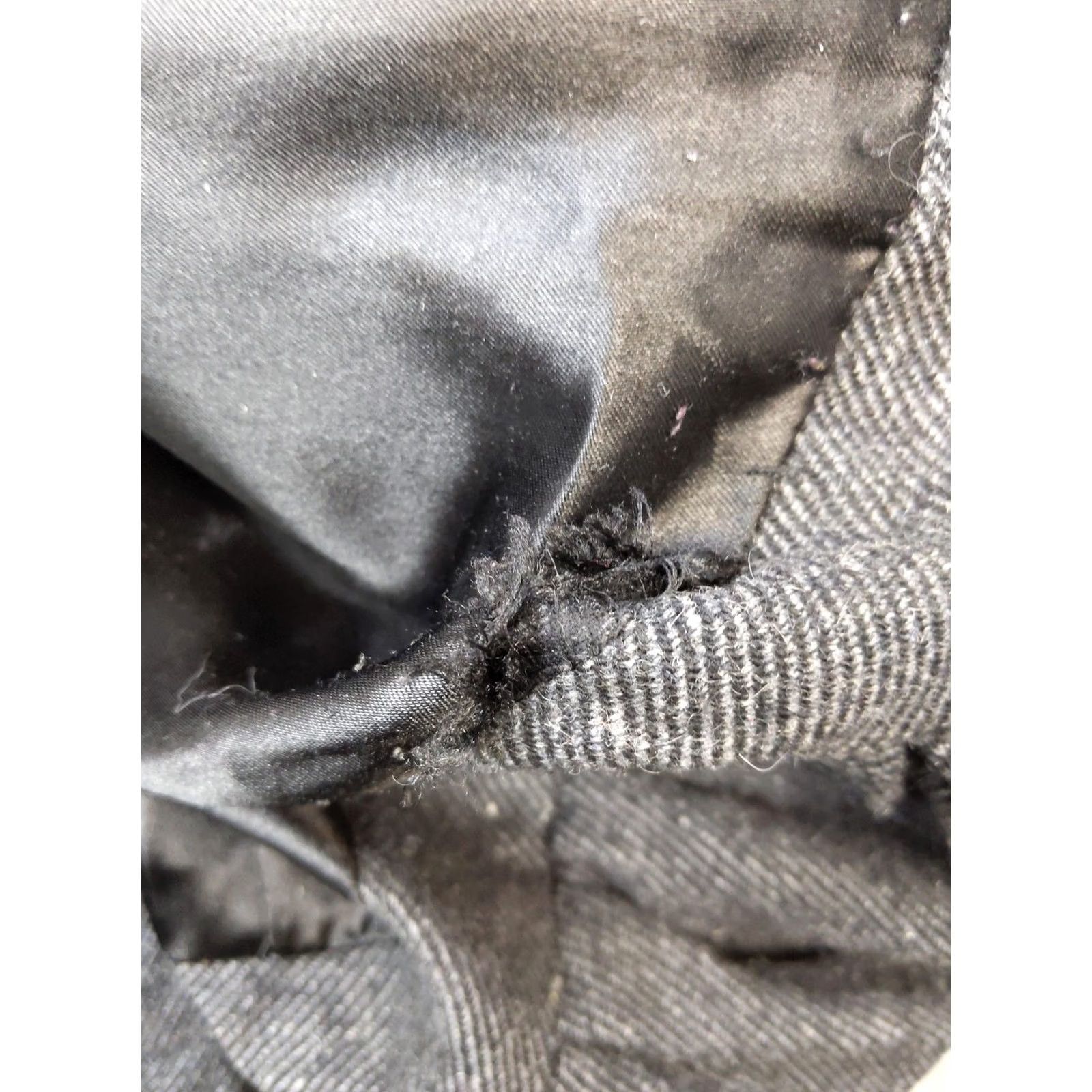 Vintage Coffeeshop Womens Small Gray Wool Blend Belted Pleated Trench Lined Tweed Coat Size S / US 4 / IT 40 - 7 Thumbnail