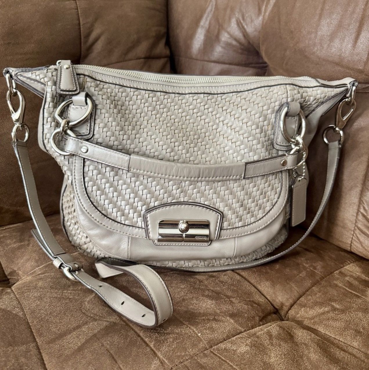 Coach COACH Kristin woven leather shoulder bag Size ONE SIZE - 1 Thumbnail
