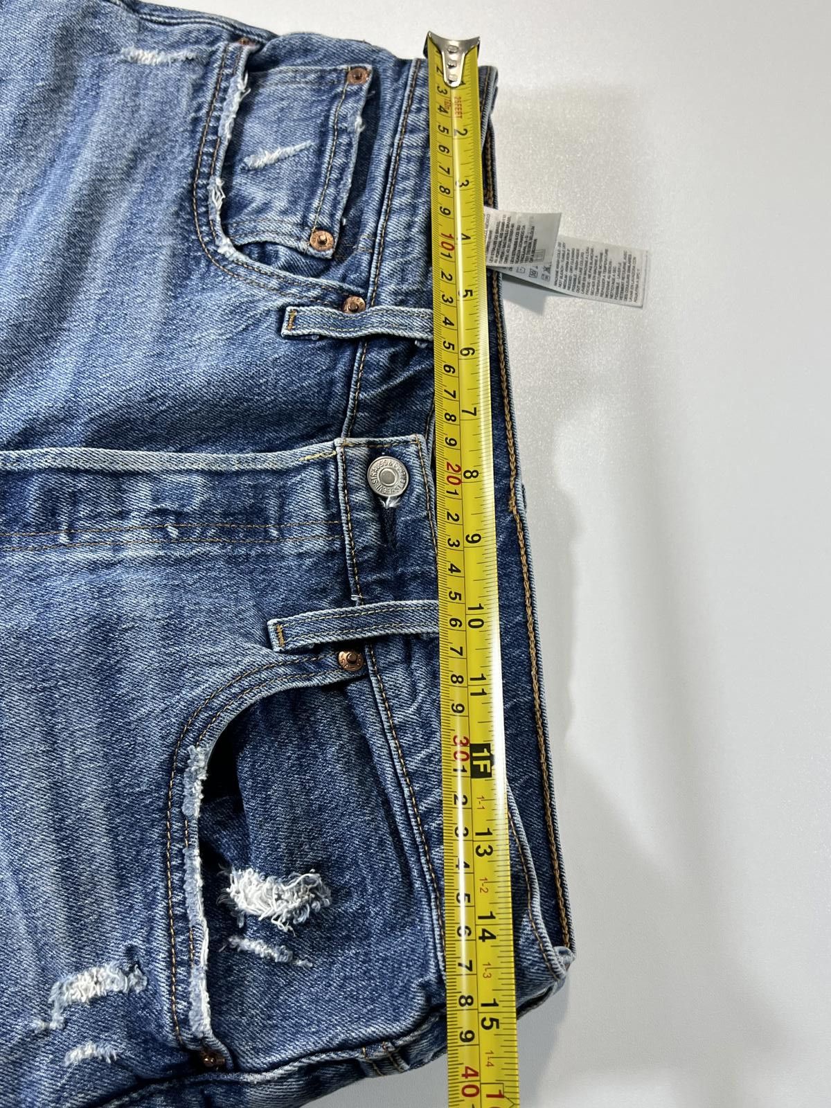 Unknown London Vintage Levi’s 501 Blue Distressed Denim Shorts 30 Size US 30 / EU 46 - 8 Thumbnail